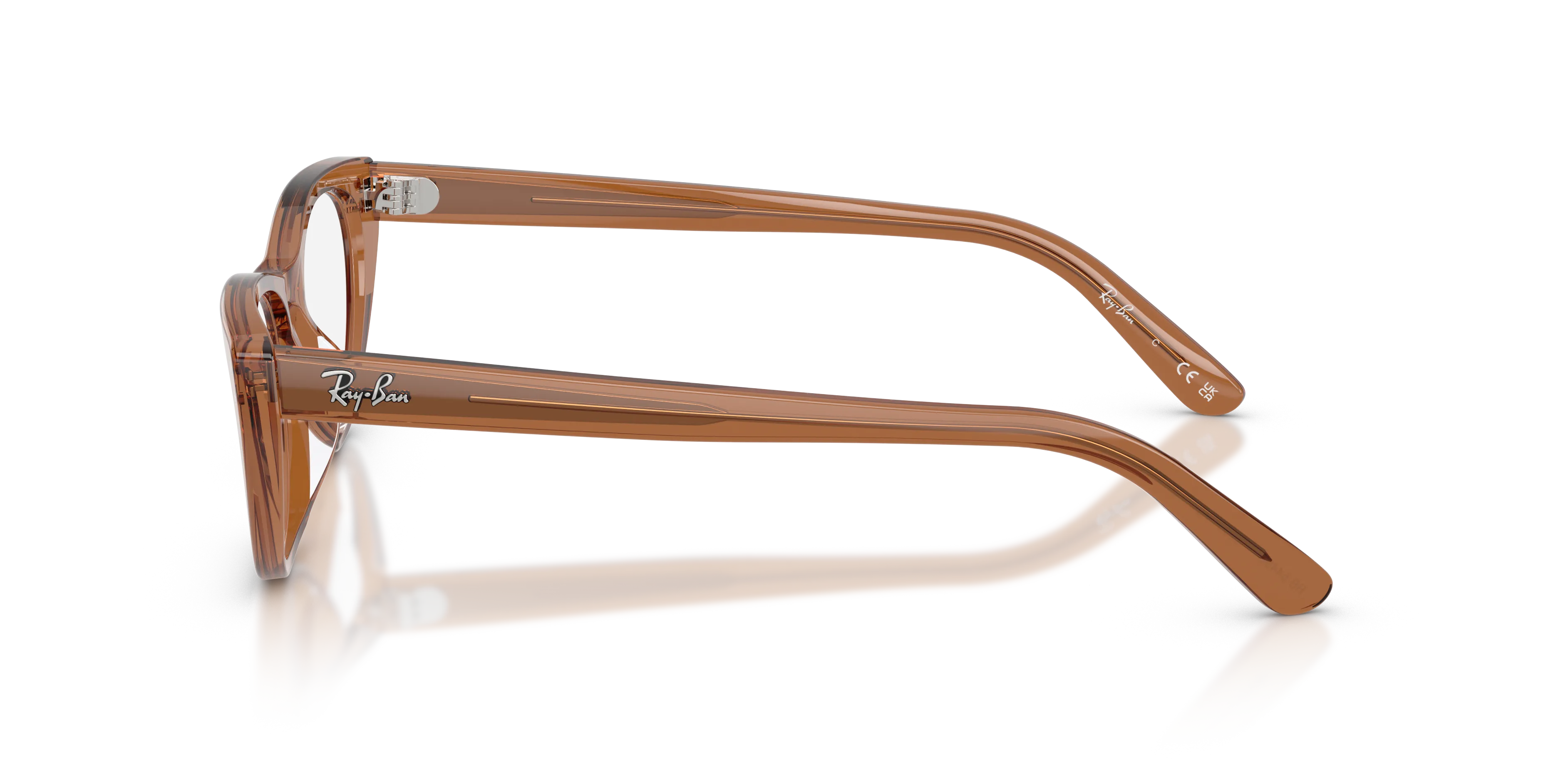 Ray - Ban RX5449D 8201 Montature da vista Acetato Marrone Trasparente Squadrata Normale - immagine 4