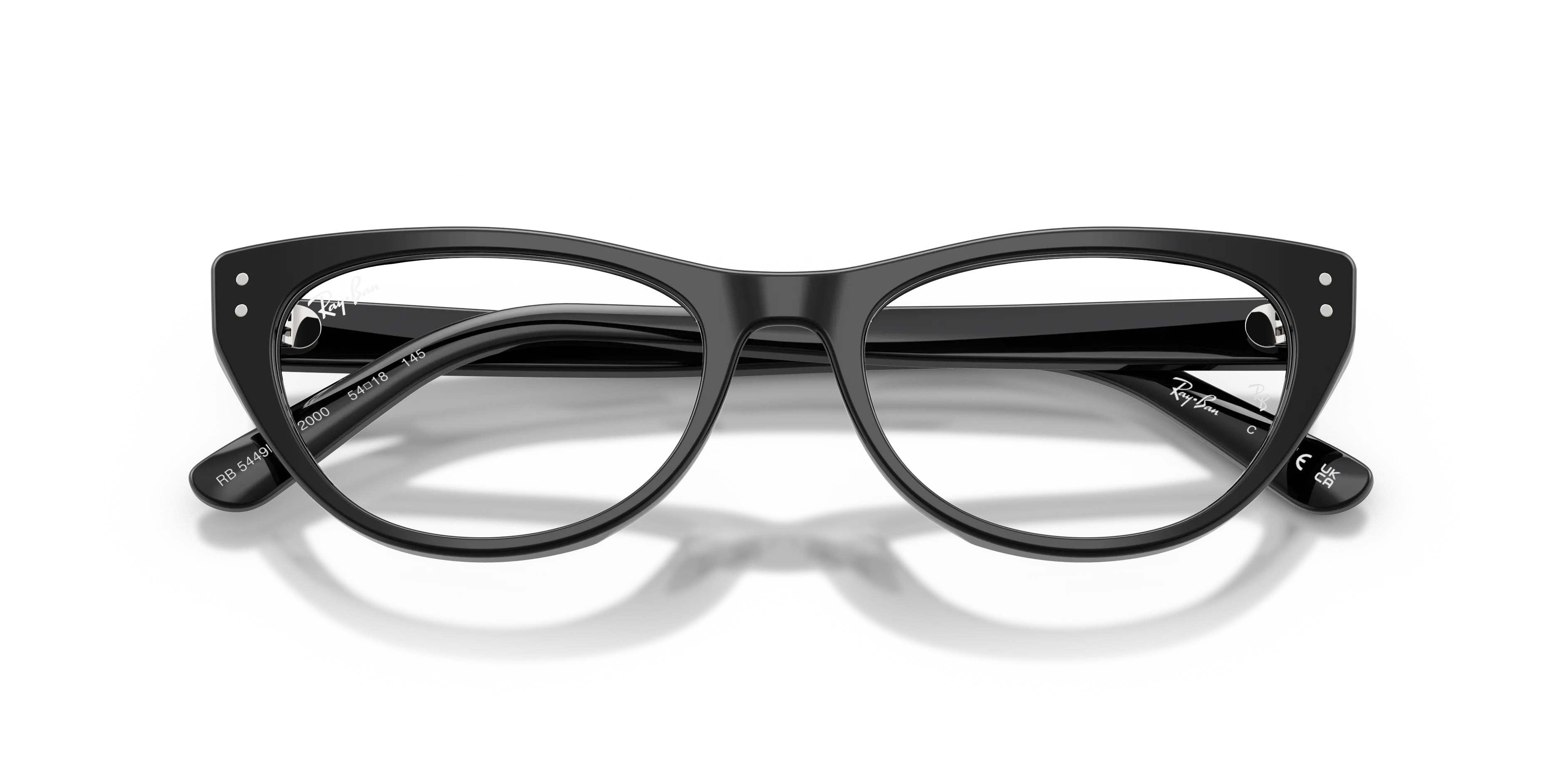 Ray - Ban RX5449D 2000 Montature da vista Acetato Nero Trasparente Squadrata Normale - immagine 2