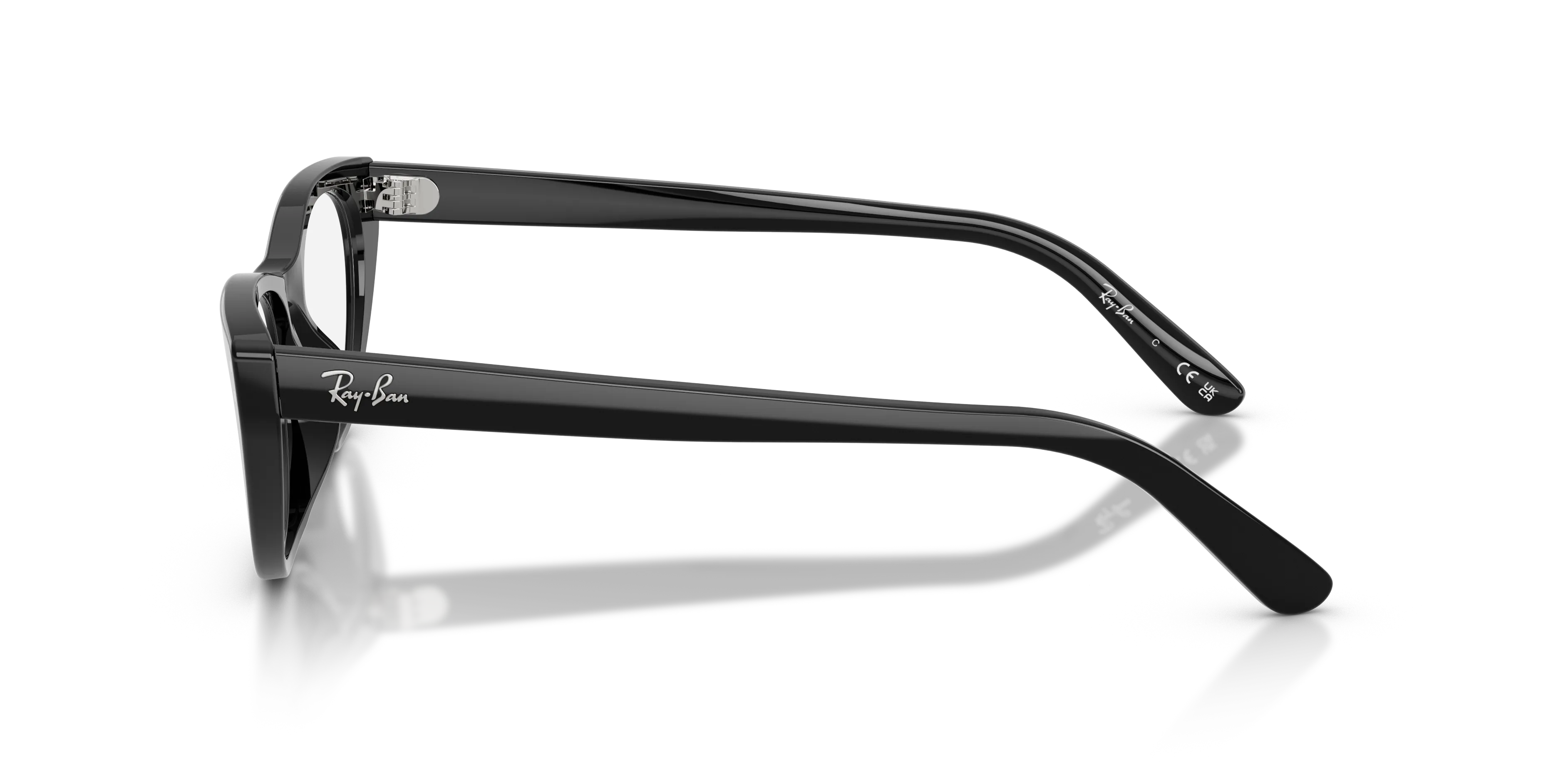 Ray - Ban RX5449D 2000 Montature da vista Acetato Nero Trasparente Squadrata Normale - immagine 4
