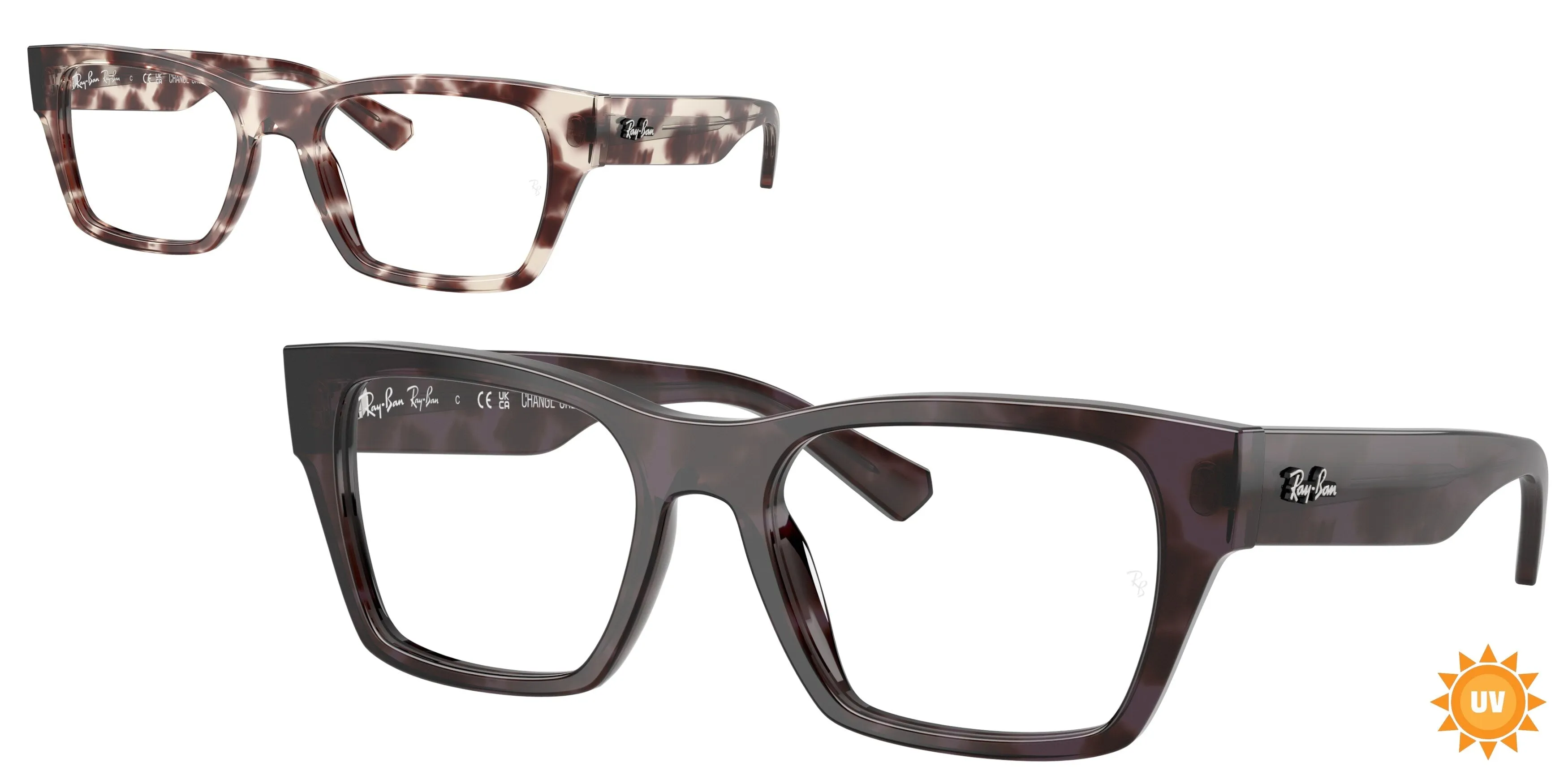 Ray - Ban RX5448 8461 Montature da vista Acetato Tartaruga Trasparente Geometrica Normale - immagine 1