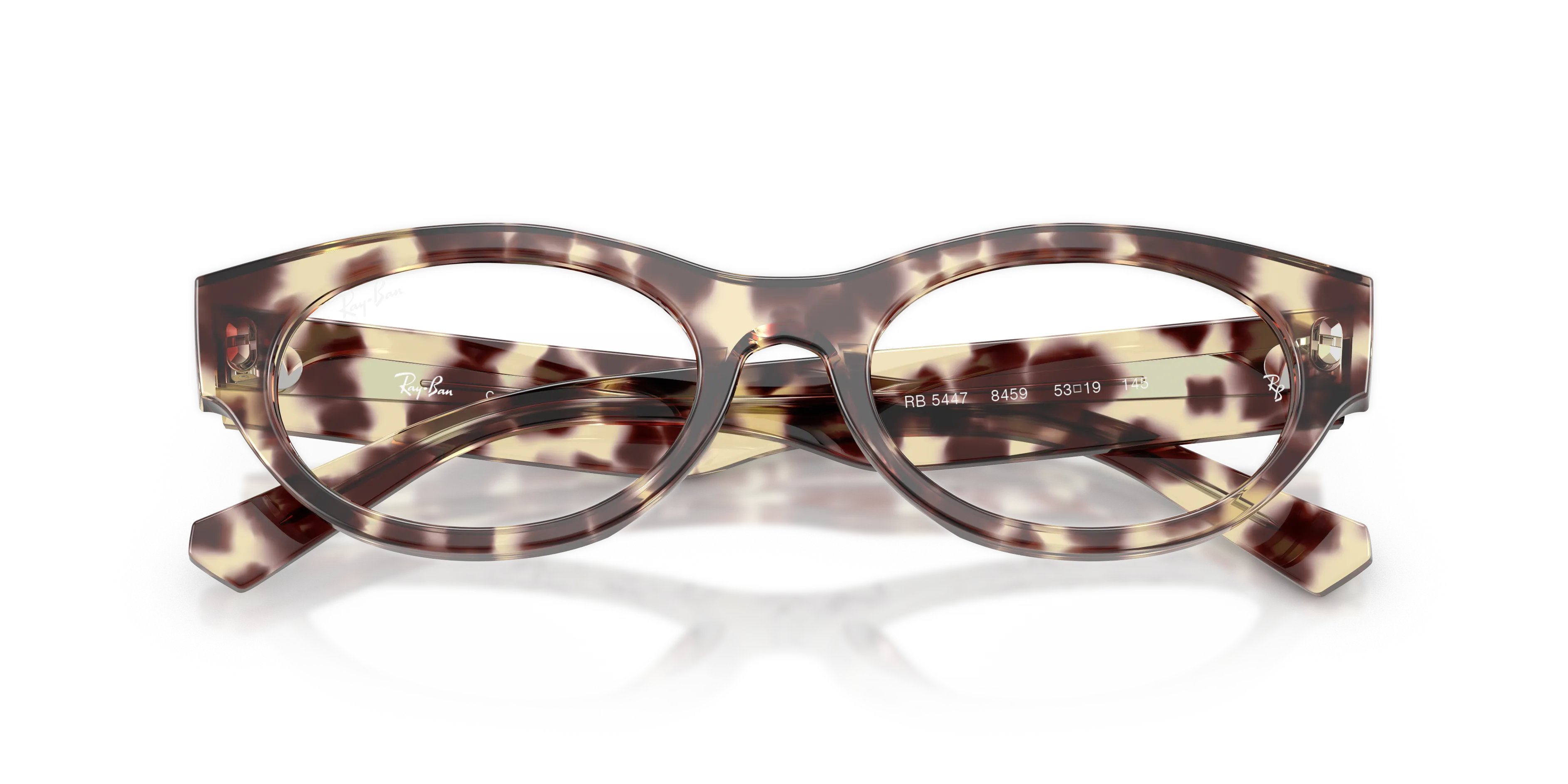Ray - Ban RX5447 8459 Montature da vista Acetato Marrone Trasparente Rotonda Normale - immagine 2
