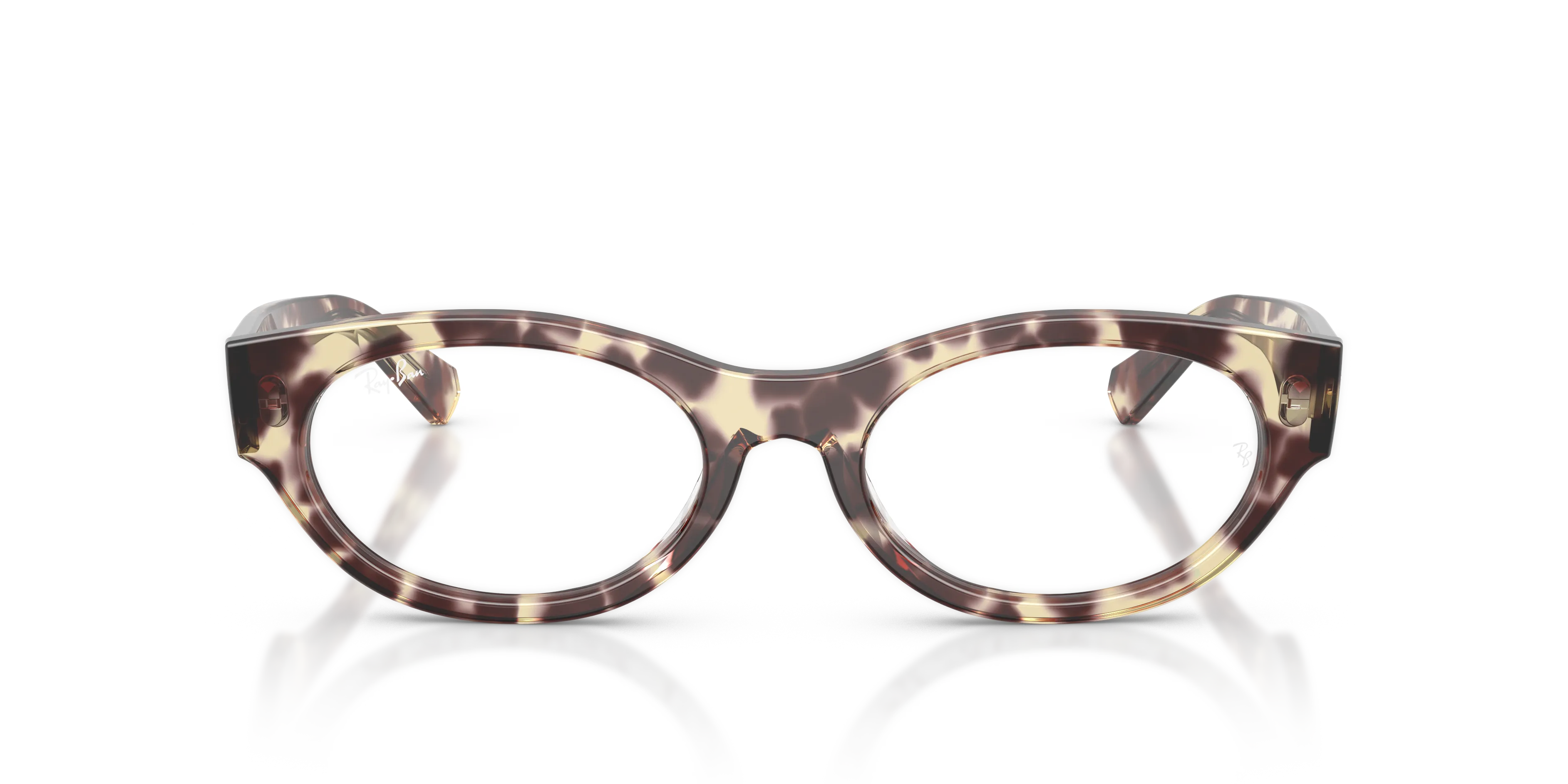 Ray - Ban RX5447 8459 Montature da vista Acetato Marrone Trasparente Rotonda Normale - immagine 3
