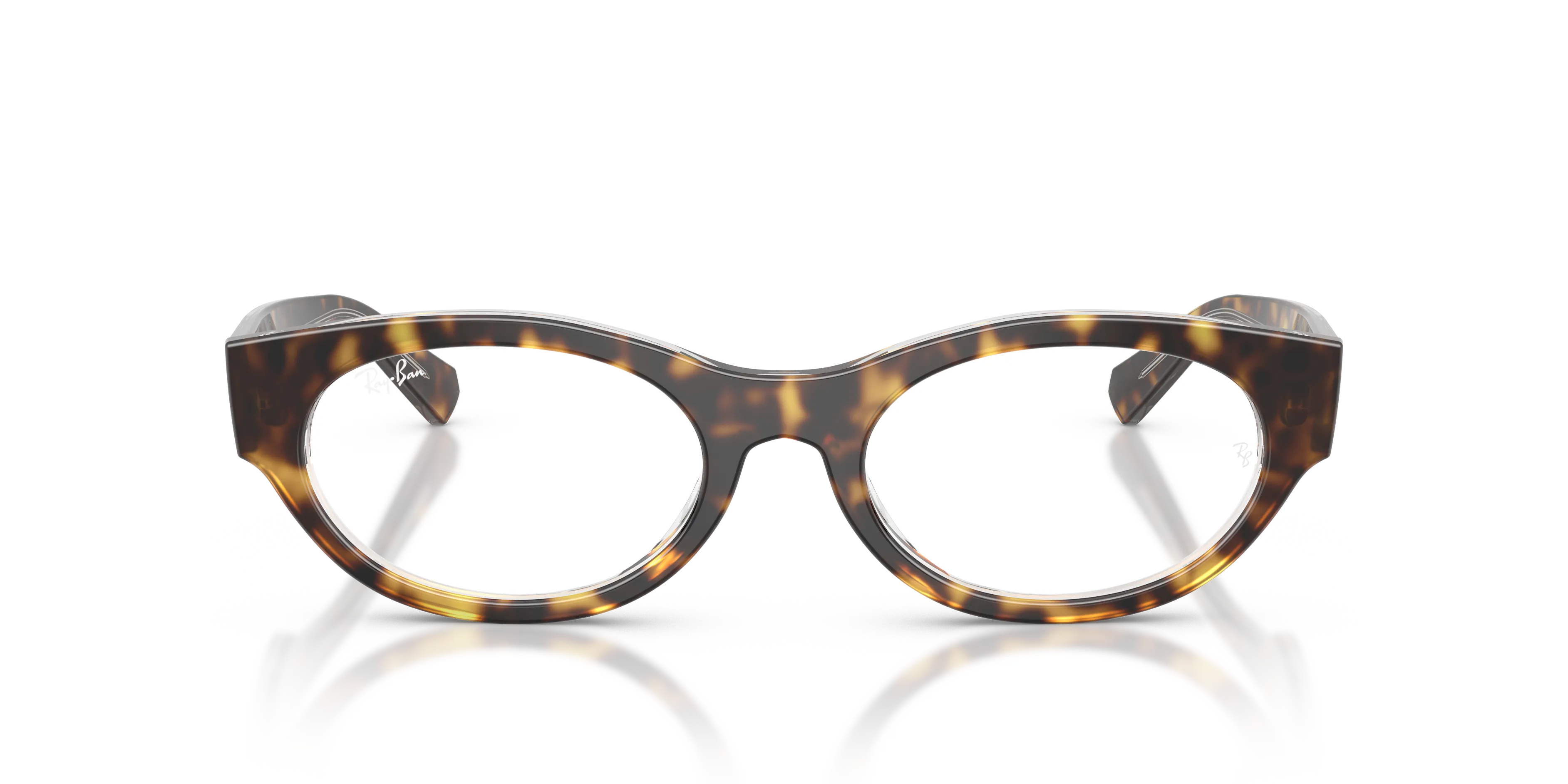 Ray - Ban RX5447 5082 Montature da vista Acetato Marrone Trasparente Rotonda Normale - immagine 3