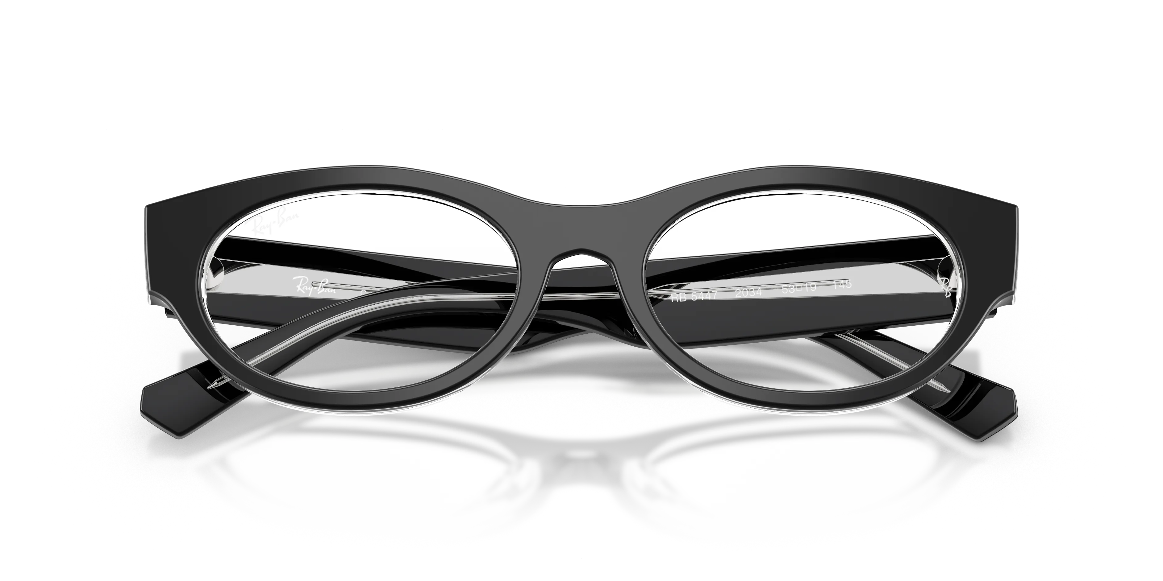 Ray - Ban RX5447 2034 Montature da vista Acetato Nero Trasparente Rotonda Normale - immagine 2