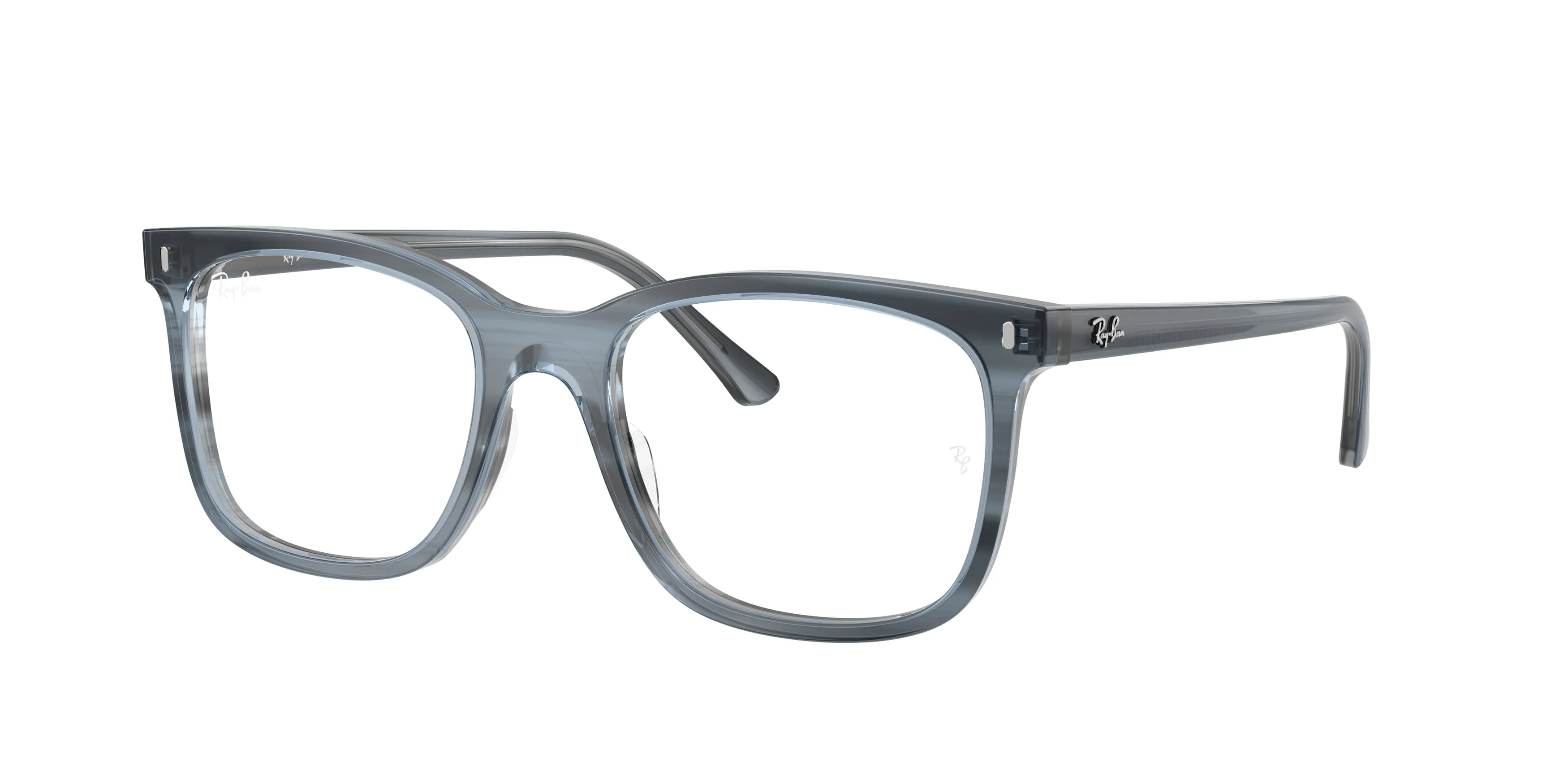 Ray - Ban RX5446 8456 Montature da vista Acetato Blu Trasparente Squadrata Normale - immagine 1