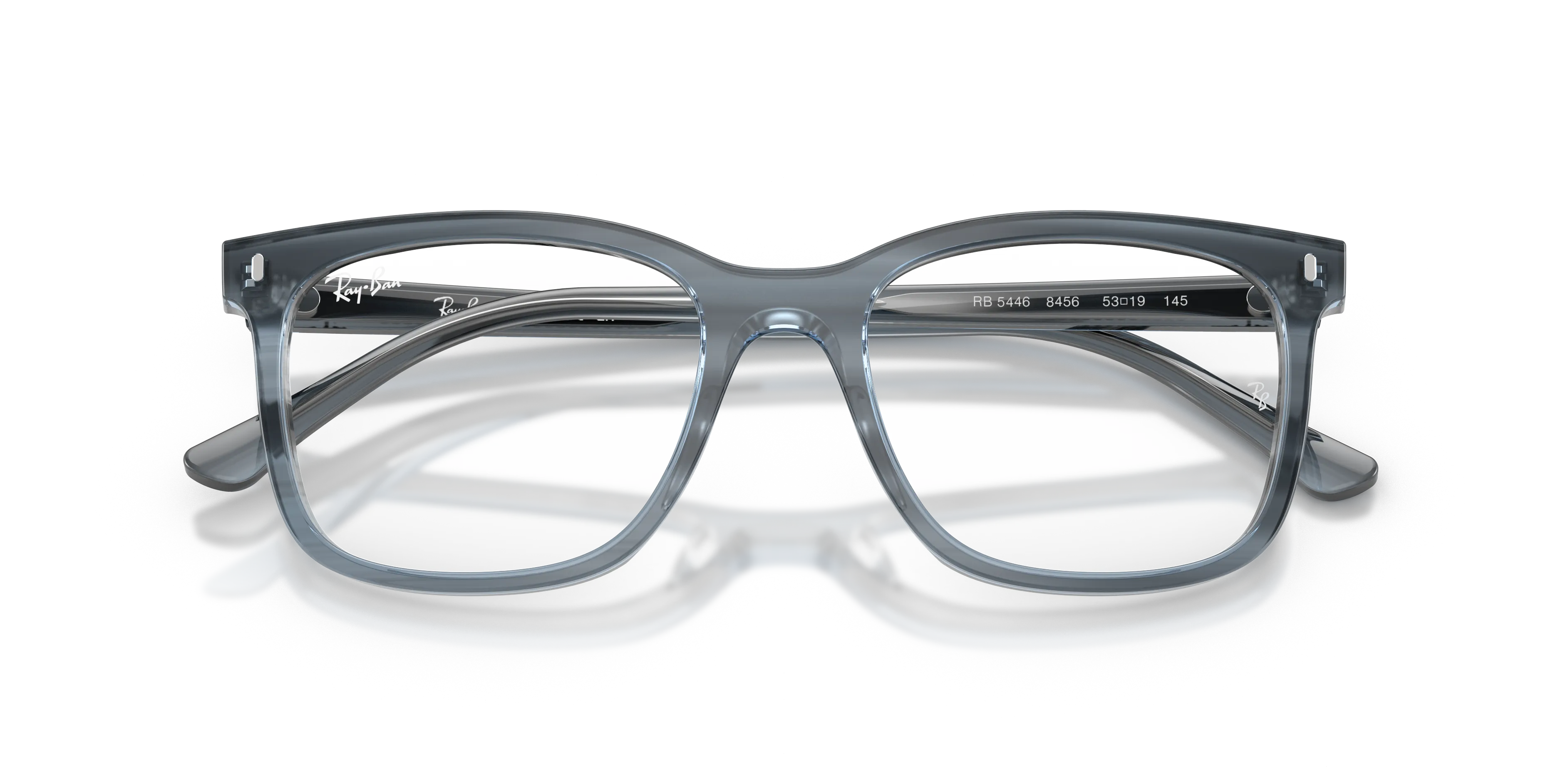 Ray - Ban RX5446 8456 Montature da vista Acetato Blu Trasparente Squadrata Normale - immagine 2