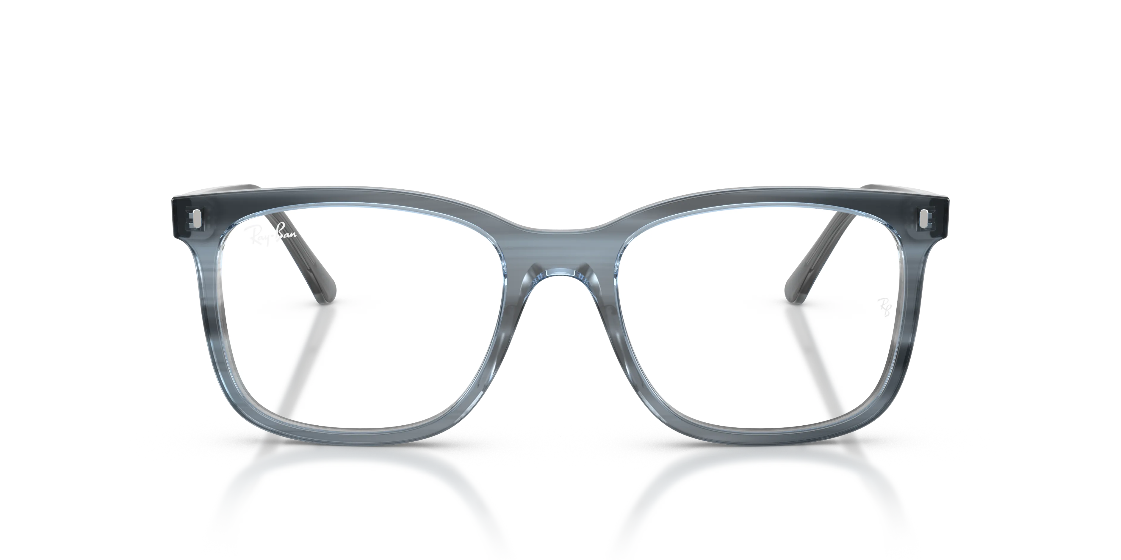 Ray - Ban RX5446 8456 Montature da vista Acetato Blu Trasparente Squadrata Normale - immagine 3