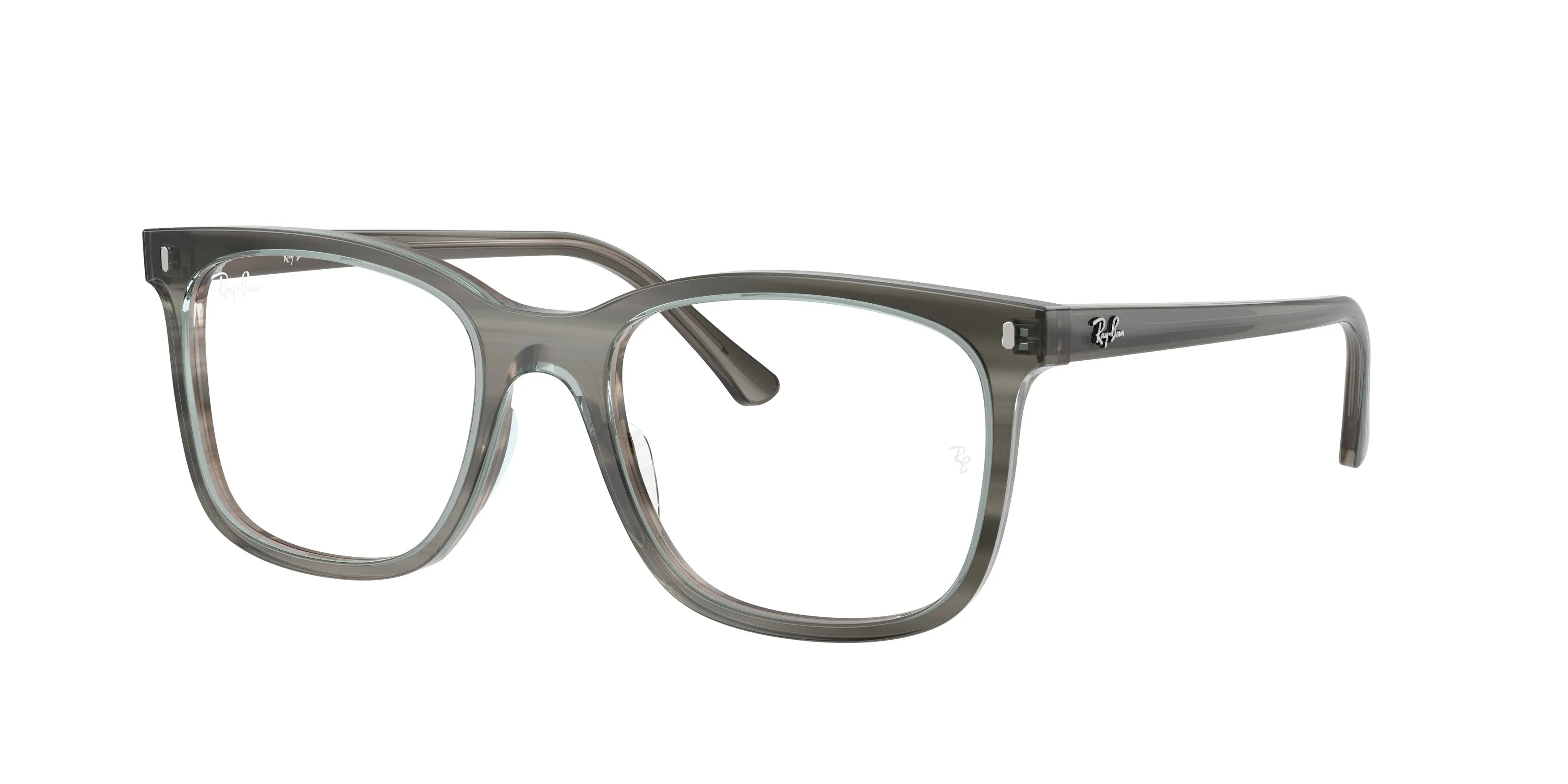 Ray - Ban RX5446 8453 Montature da vista Acetato Grigio Trasparente Squadrata Normale - immagine 1