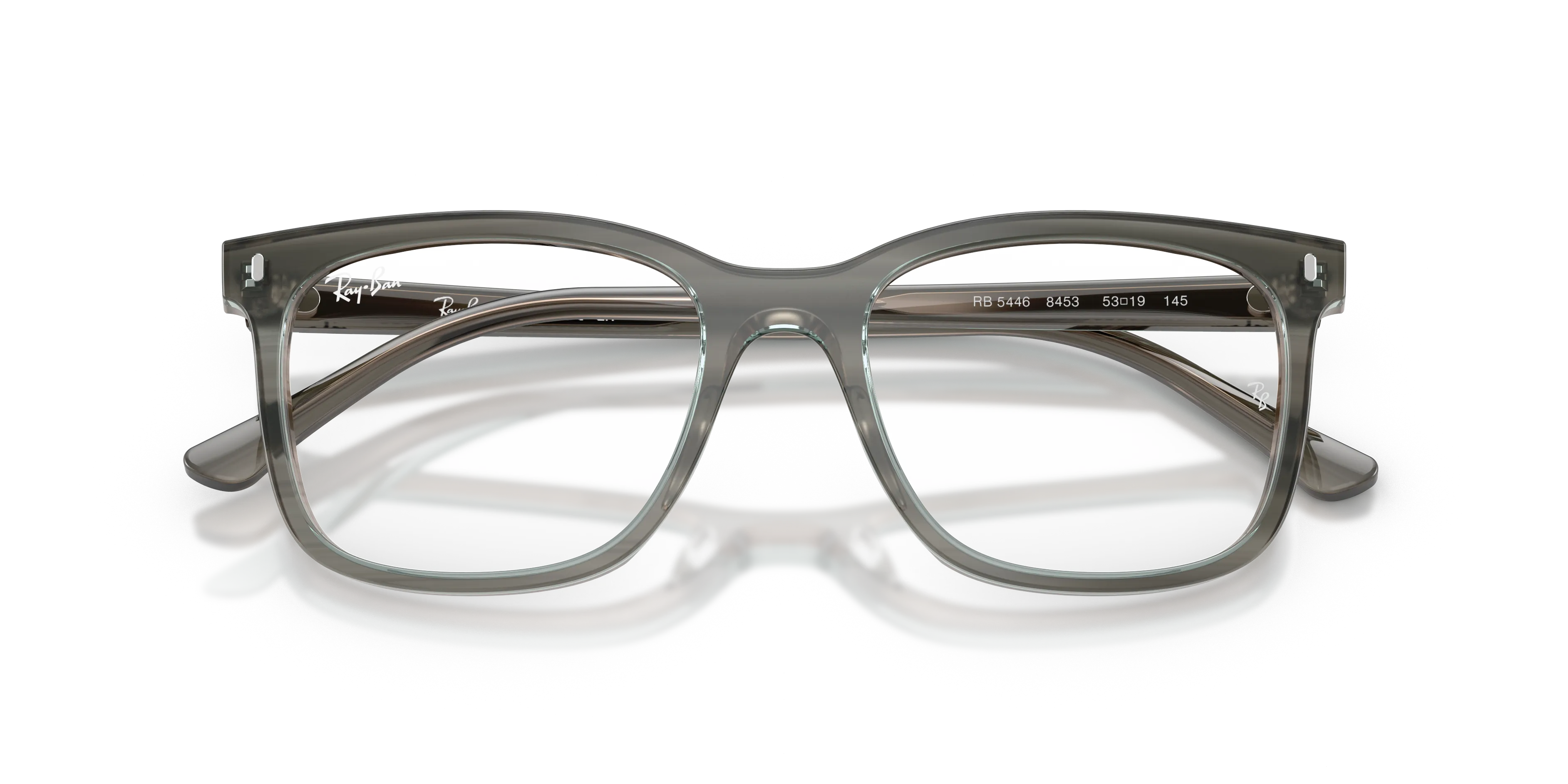 Ray - Ban RX5446 8453 Montature da vista Acetato Grigio Trasparente Squadrata Normale - immagine 2