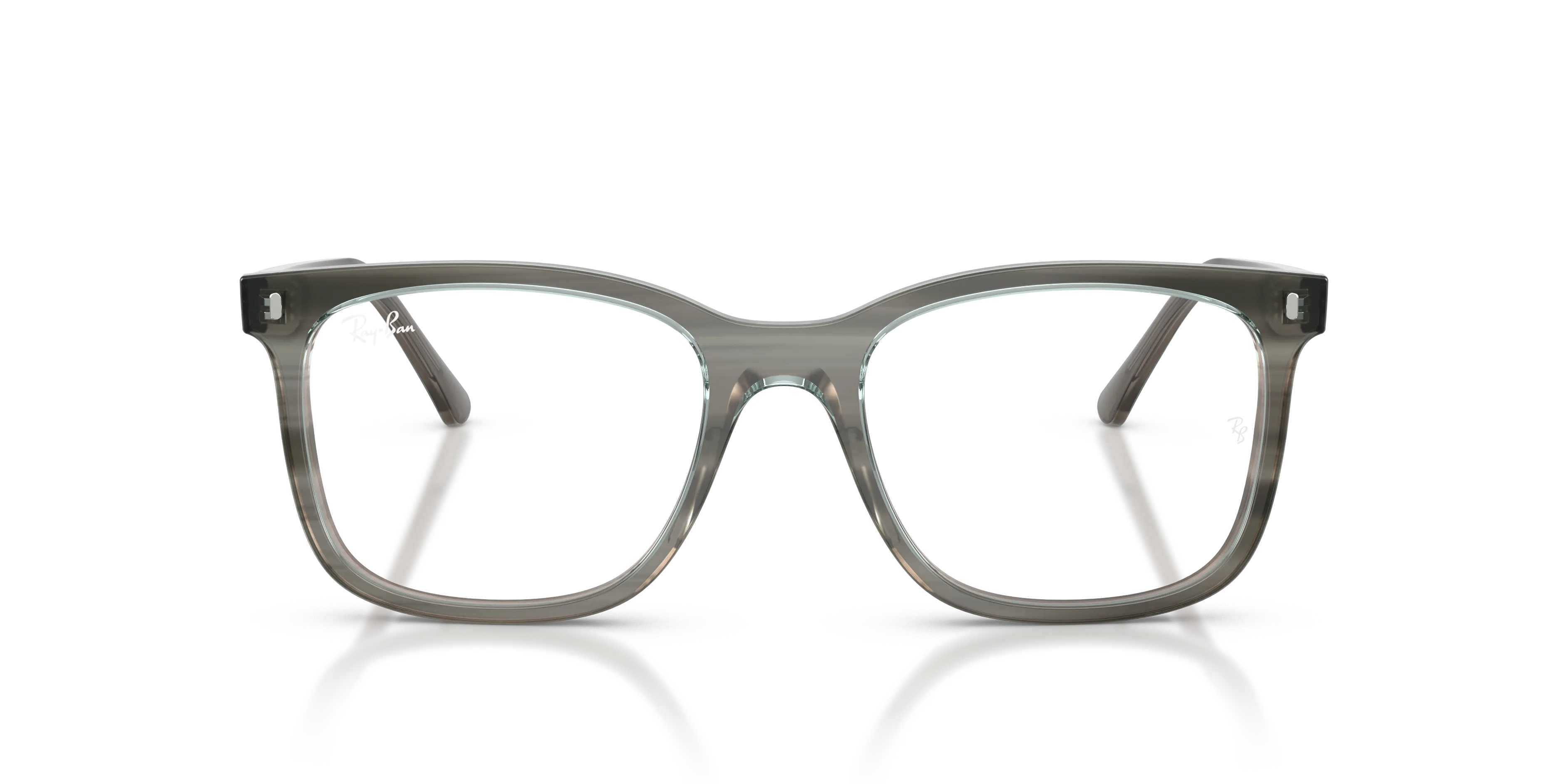 Ray - Ban RX5446 8453 Montature da vista Acetato Grigio Trasparente Squadrata Normale - immagine 3