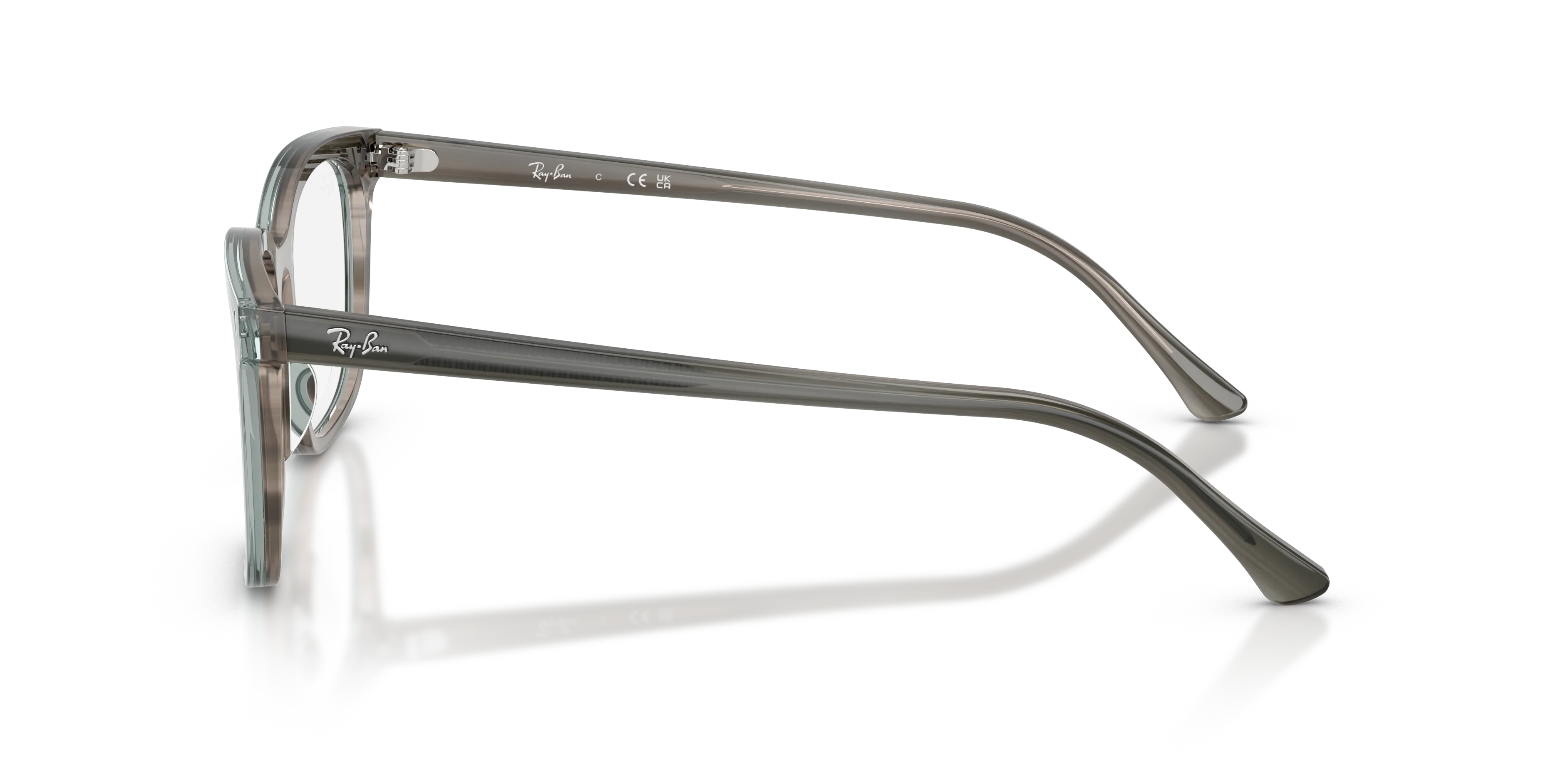 Ray - Ban RX5446 8453 Montature da vista Acetato Grigio Trasparente Squadrata Normale - immagine 4