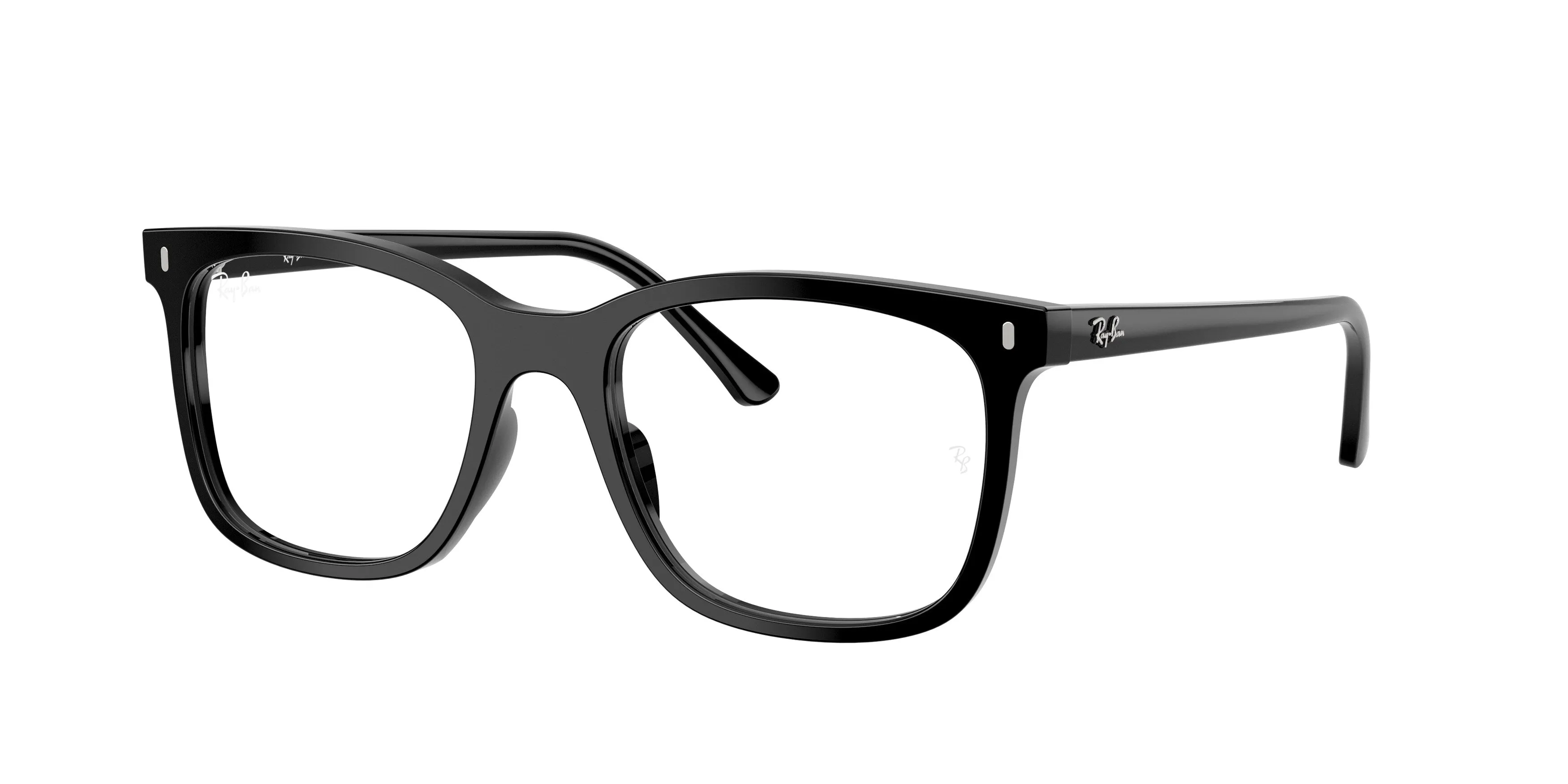 Ray - Ban RX5446 2000 Montature da vista Acetato Nero Trasparente Squadrata Normale - immagine 1