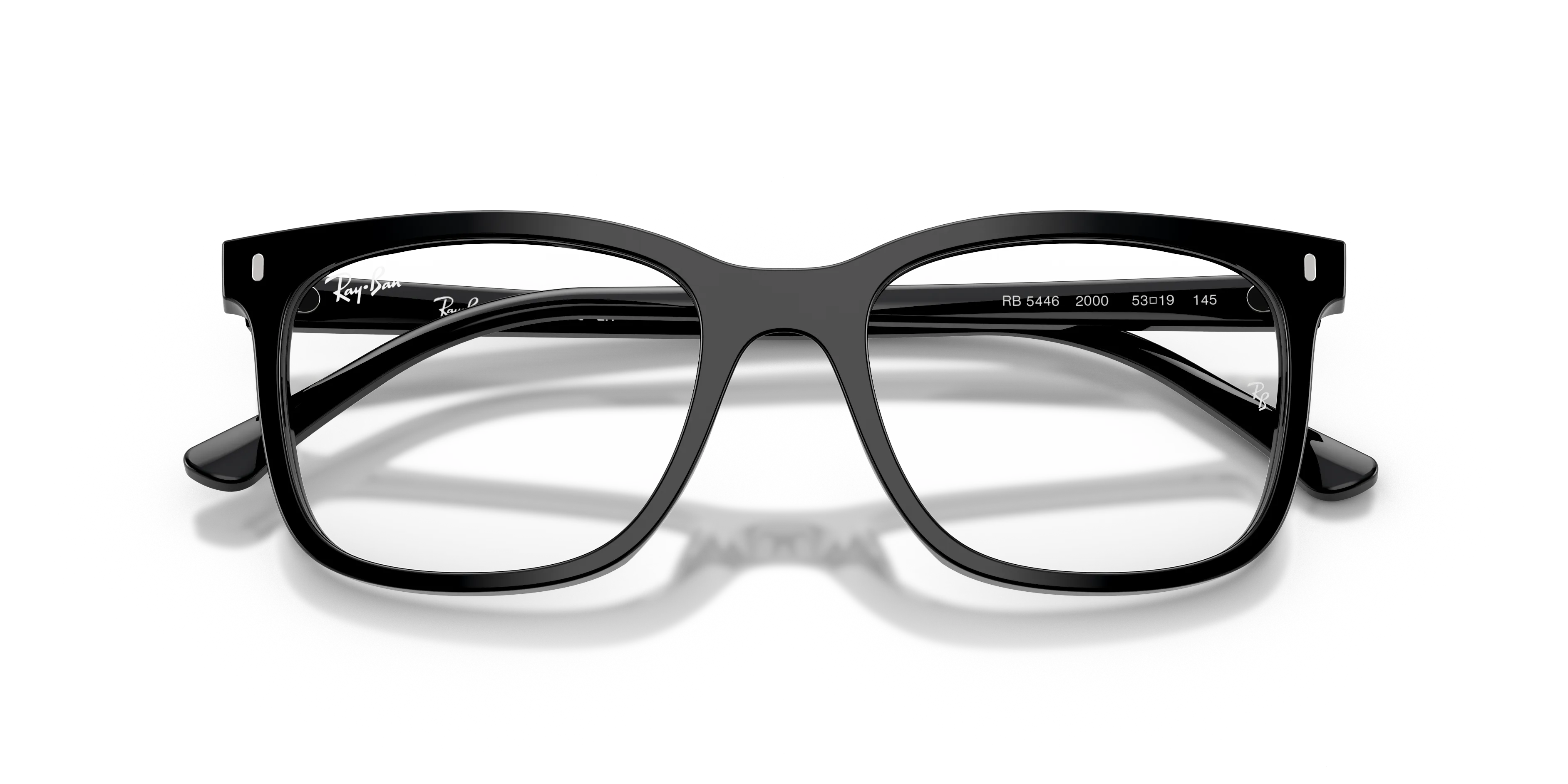 Ray - Ban RX5446 2000 Montature da vista Acetato Nero Trasparente Squadrata Normale - immagine 2