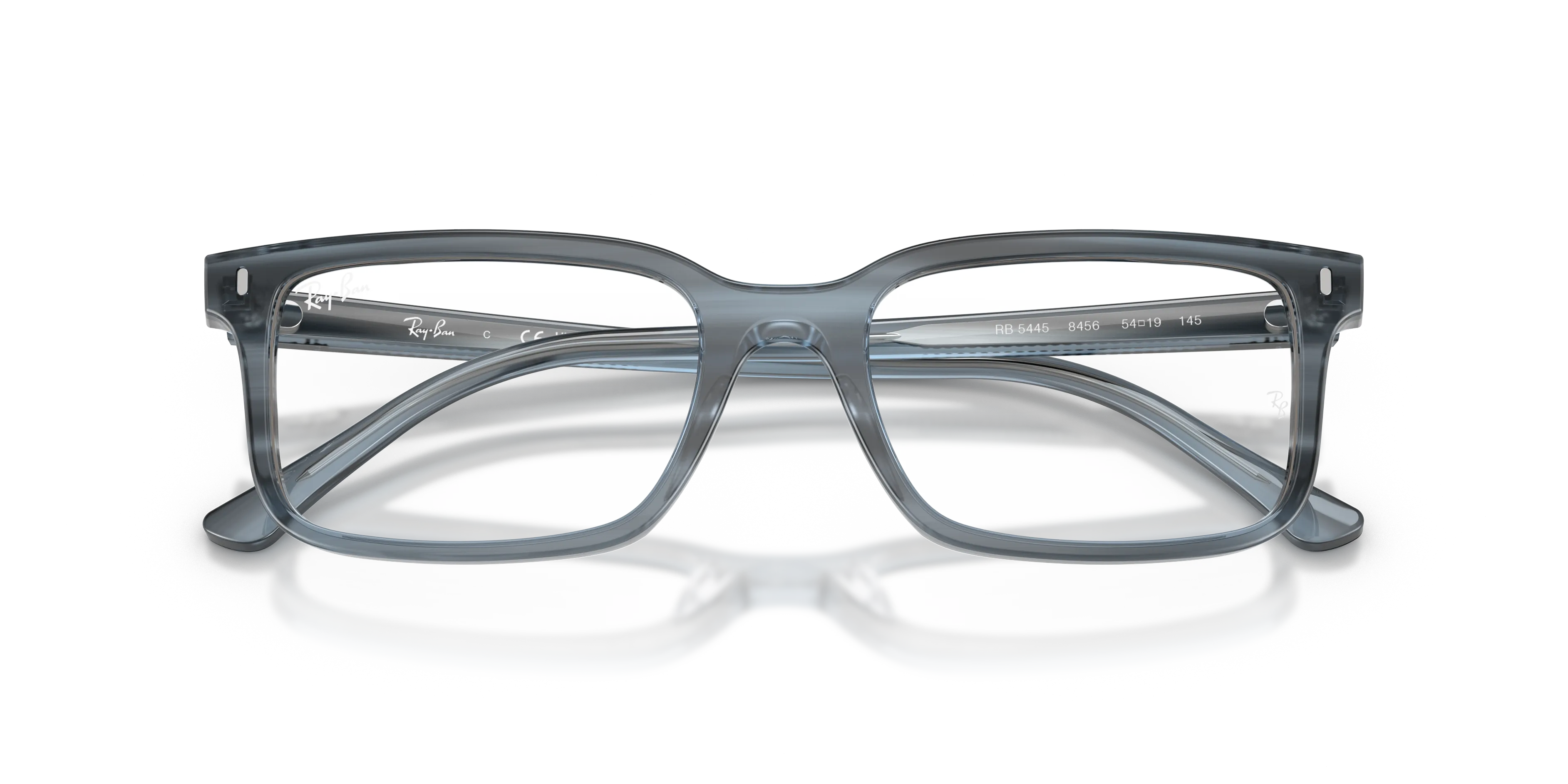 Ray - Ban RX5445 8456 Montature da vista Acetato Blu Trasparente Squadrata Normale - immagine 2