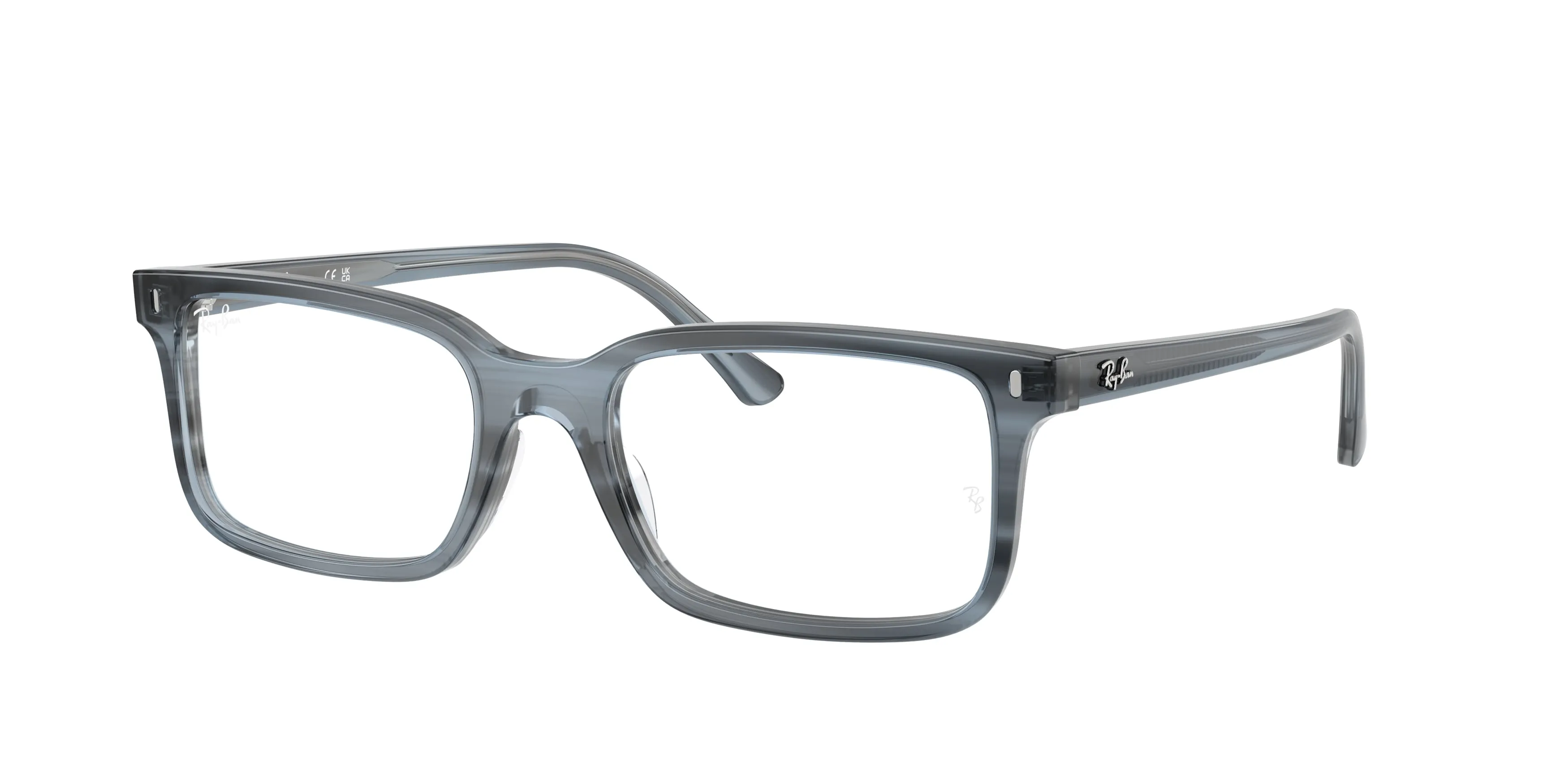 Ray - Ban RX5445 8456 Montature da vista Acetato Blu Trasparente Squadrata Normale - immagine 1