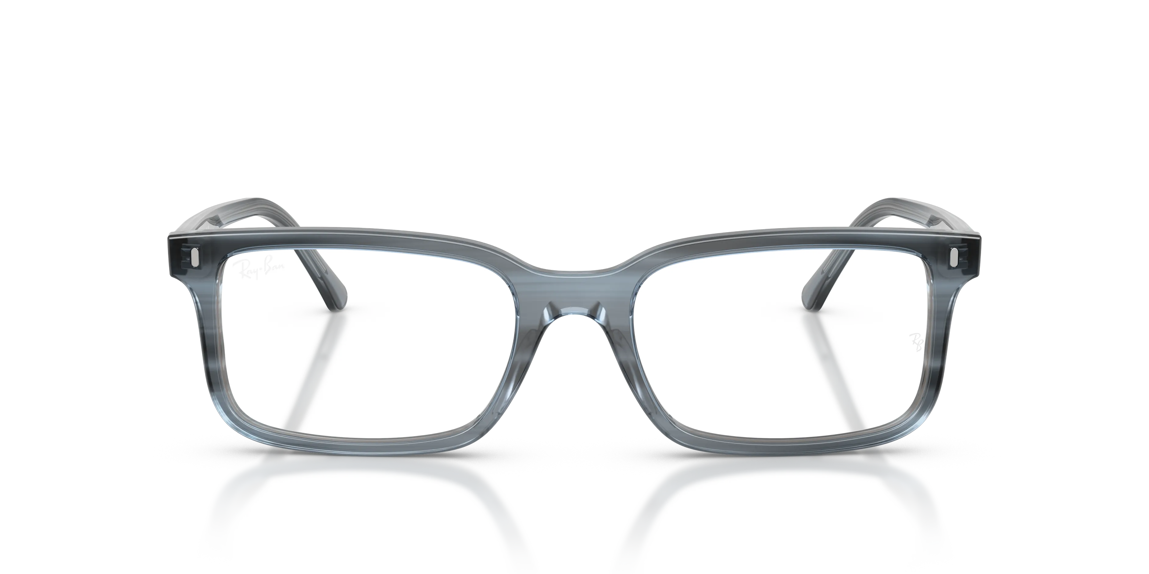 Ray - Ban RX5445 8456 Montature da vista Acetato Blu Trasparente Squadrata Normale - immagine 3