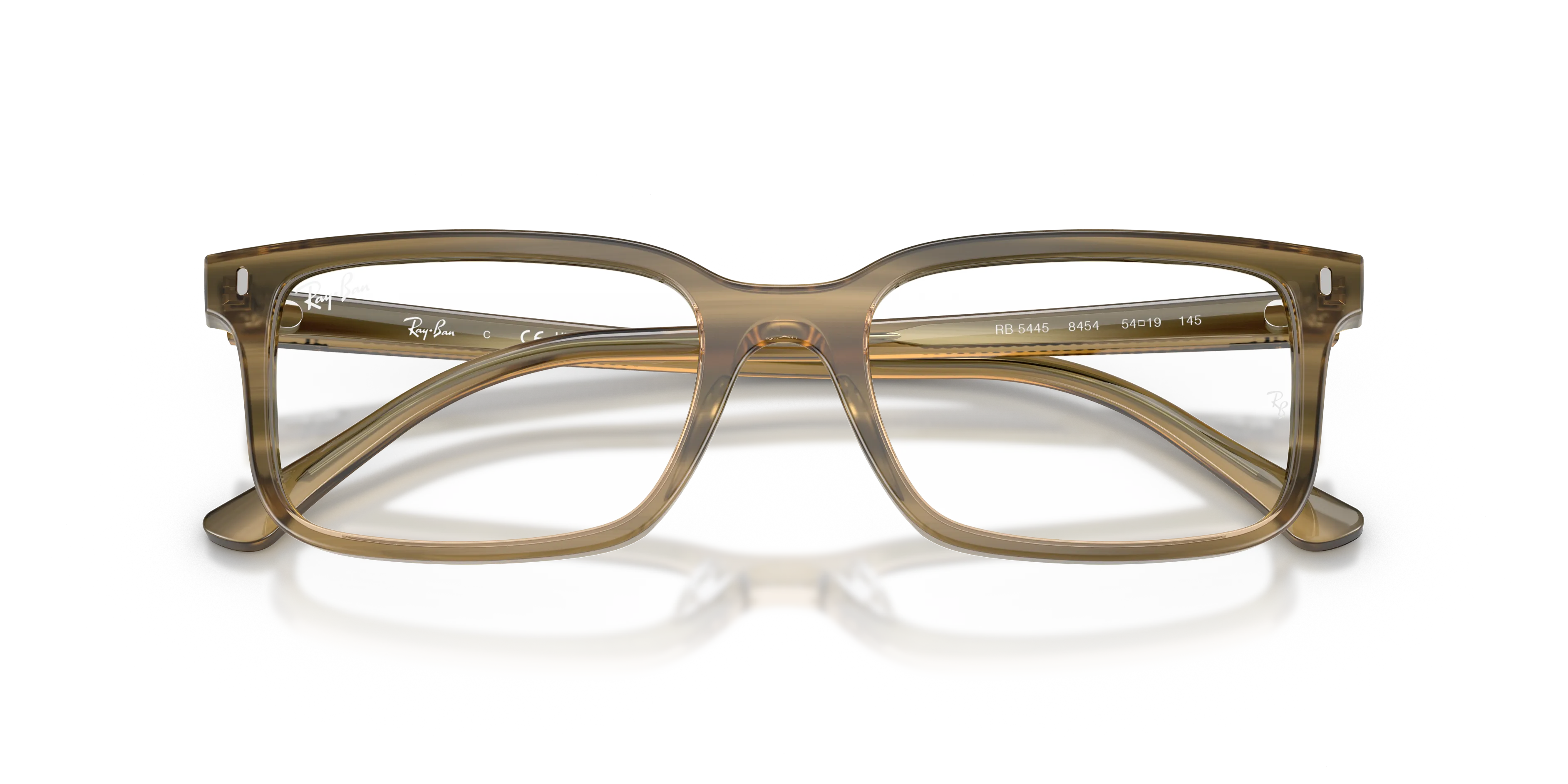 Ray - Ban RX5445 8454 Montature da vista Acetato Verde Trasparente Squadrata Normale - immagine 2