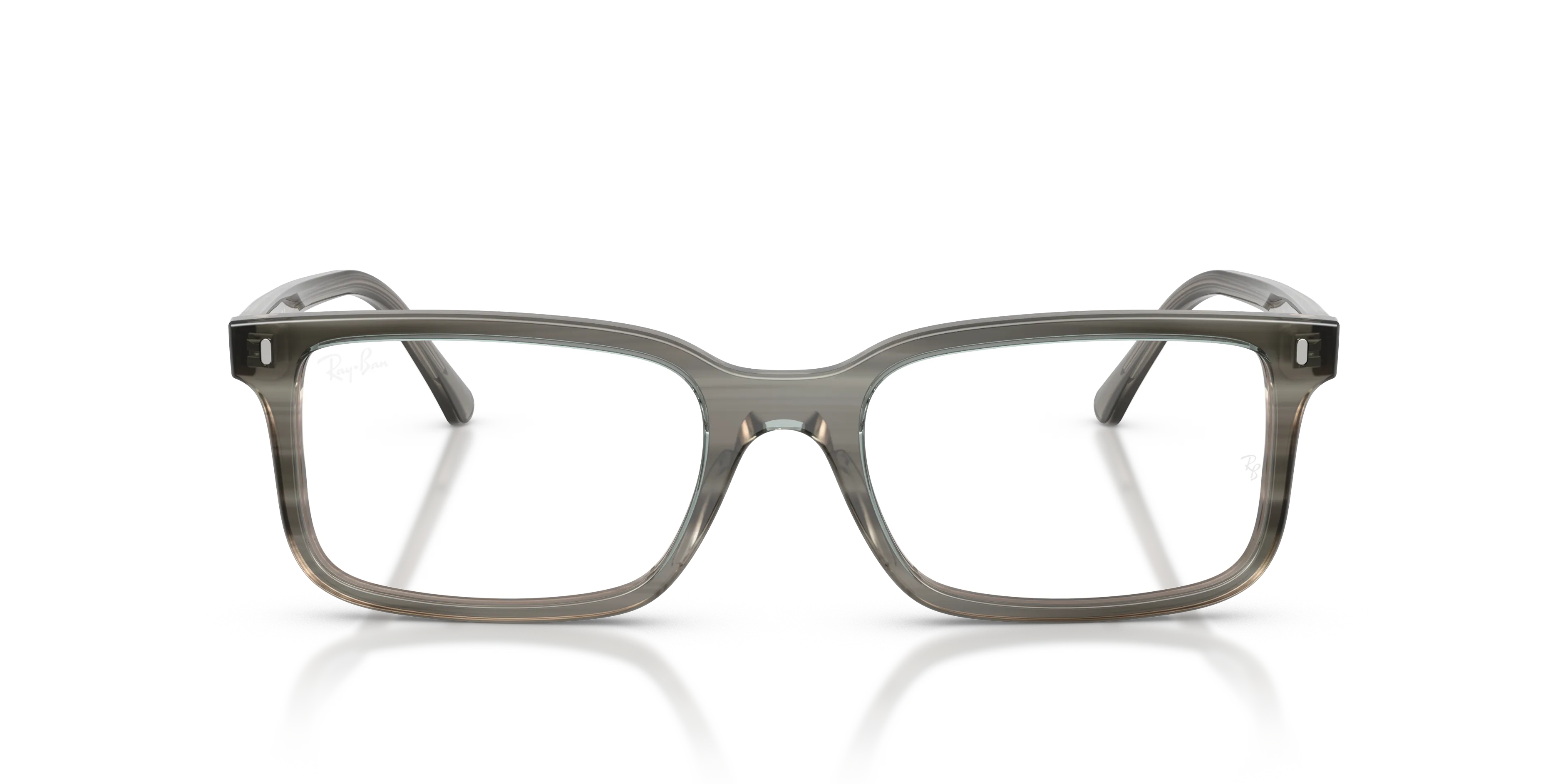 Ray - Ban RX5445 8453 Montature da vista Acetato Grigio Trasparente Squadrata Normale - immagine 3