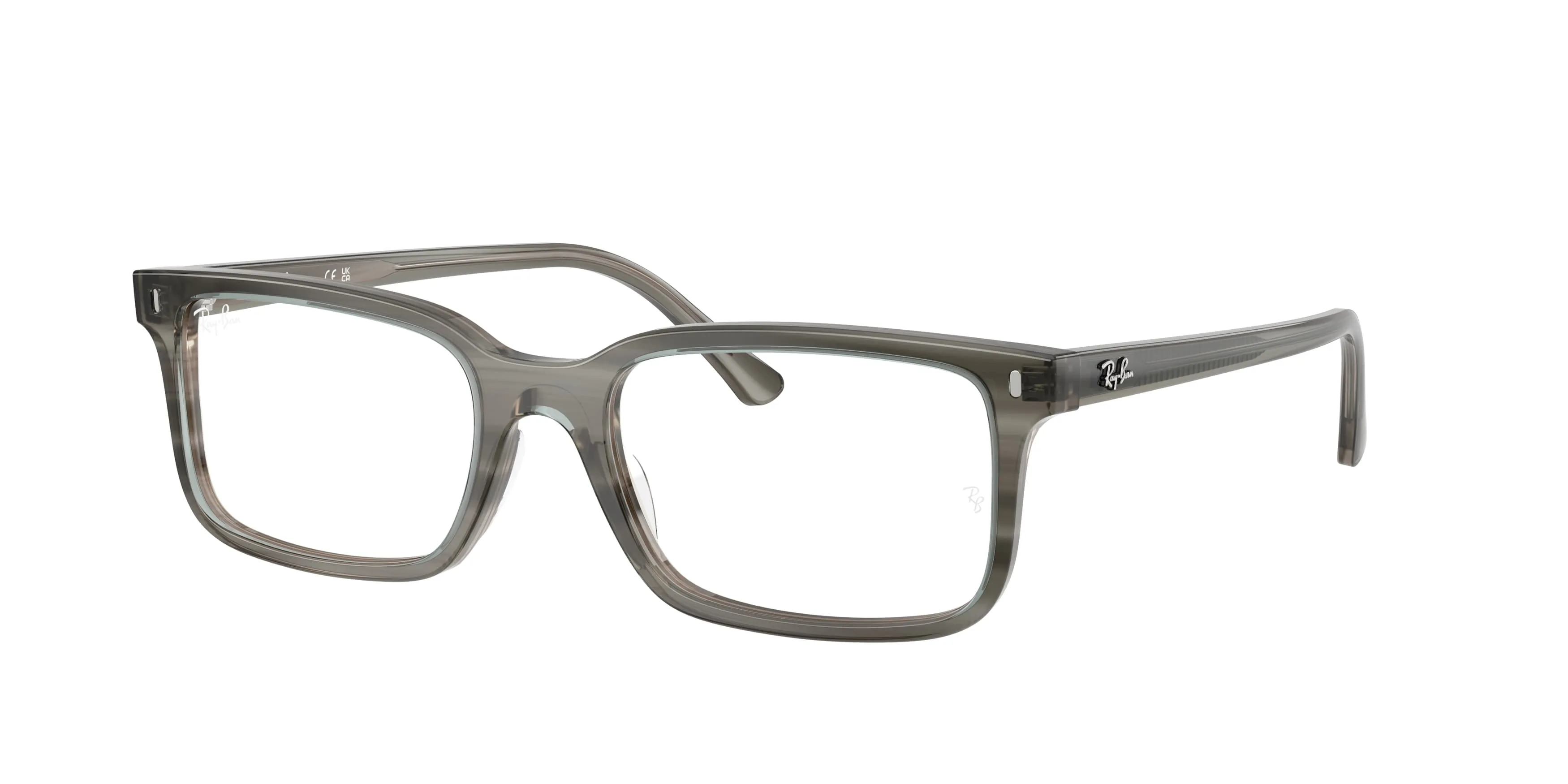 Ray - Ban RX5445 8453 Montature da vista Acetato Grigio Trasparente Squadrata Normale - immagine 1