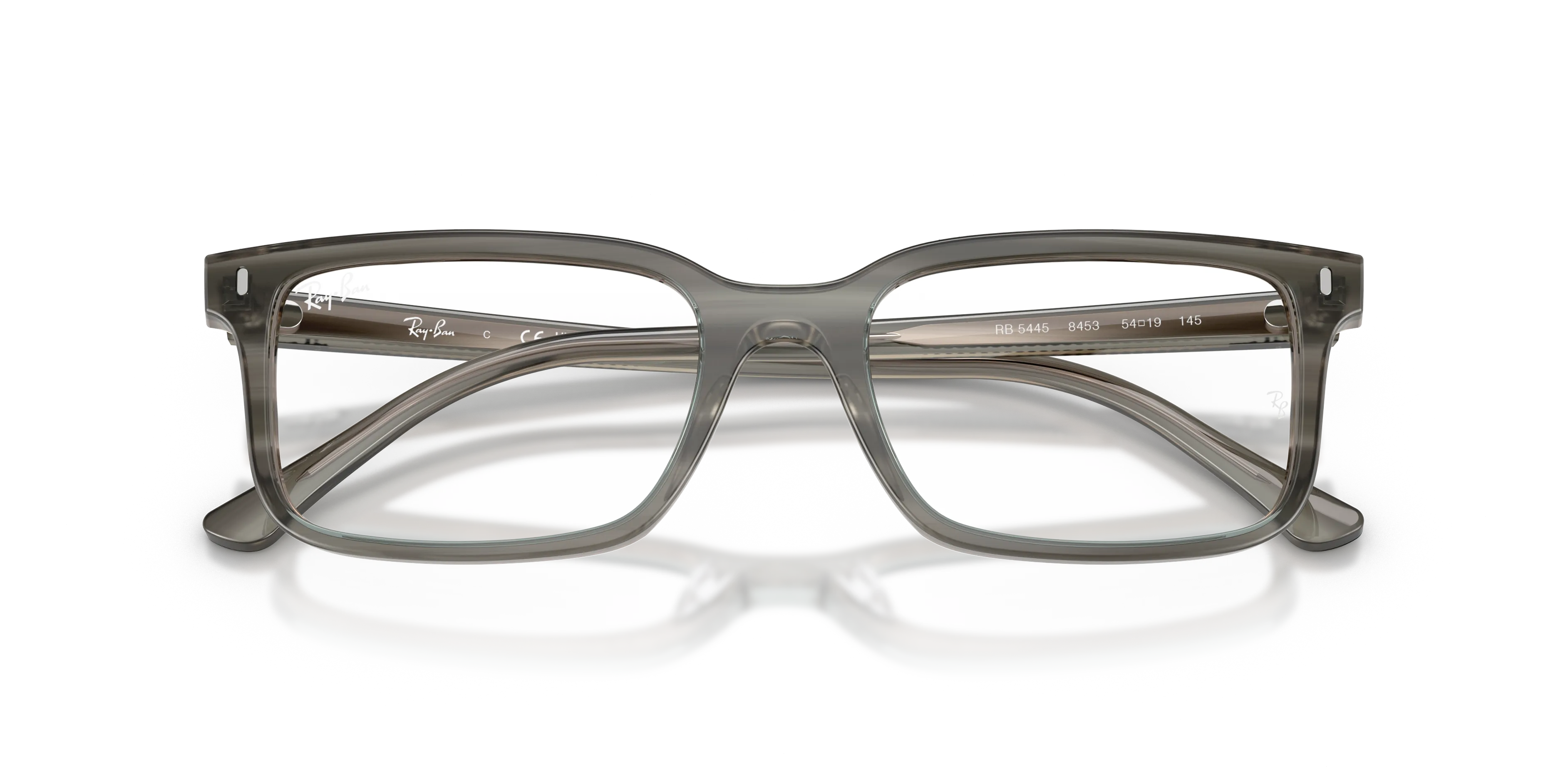 Ray - Ban RX5445 8453 Montature da vista Acetato Grigio Trasparente Squadrata Normale - immagine 2