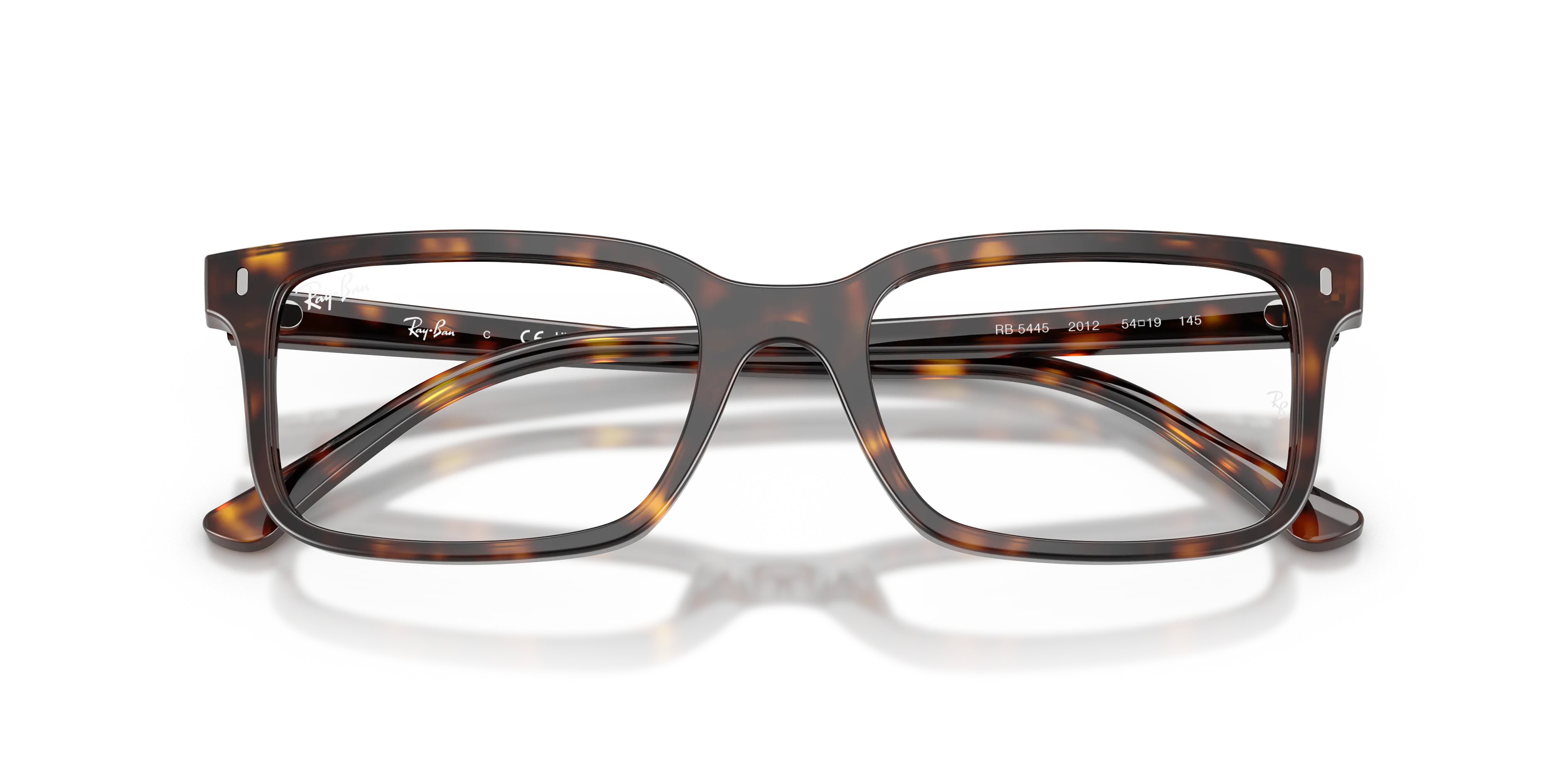 Ray - Ban RX5445 2012 Montature da vista Acetato Tartaruga Trasparente Squadrata Normale - immagine 2