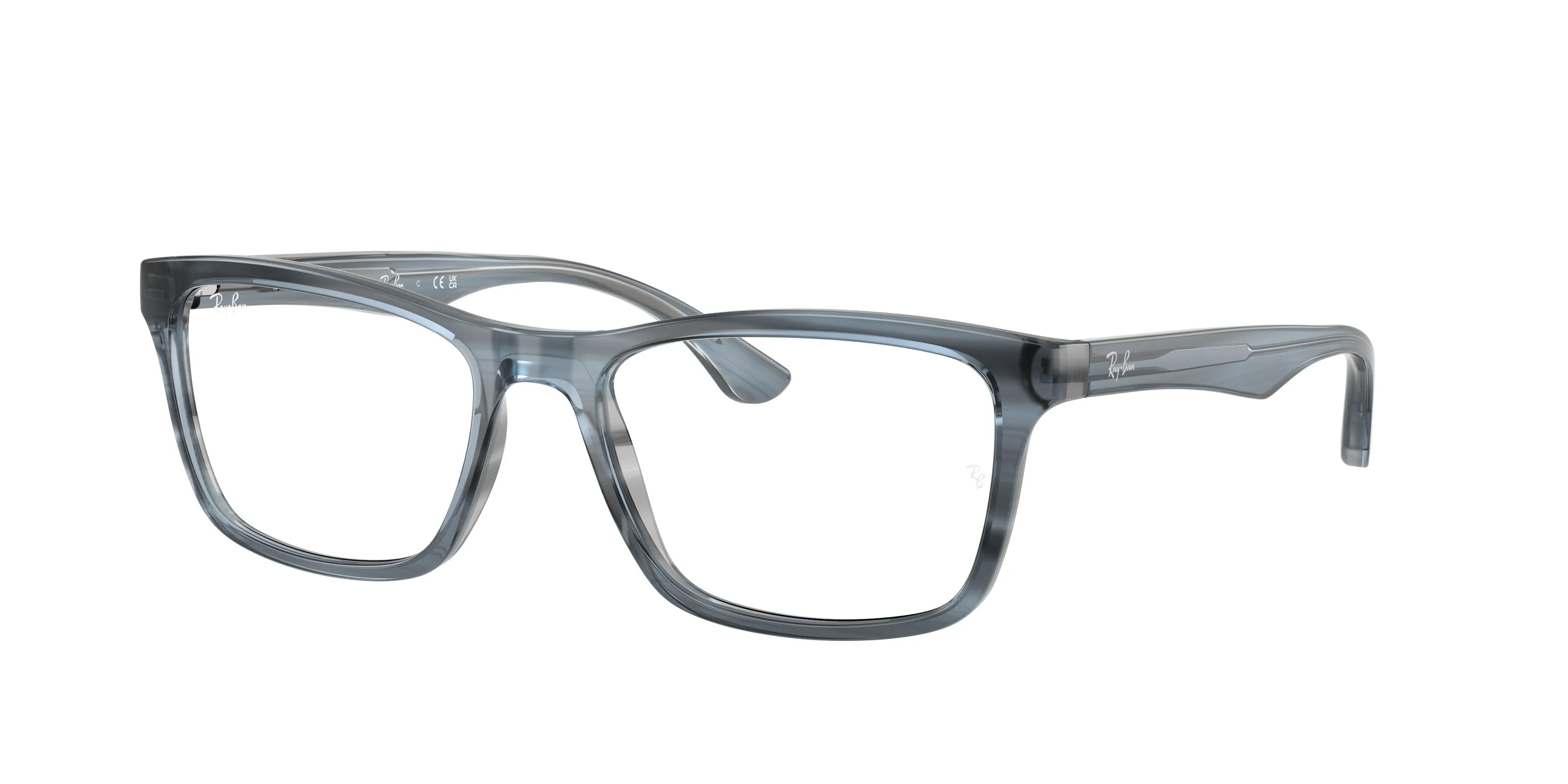 Ray - Ban RX5279 8456 Montature da vista Acetato Blu Trasparente Squadrata Normale - immagine 1