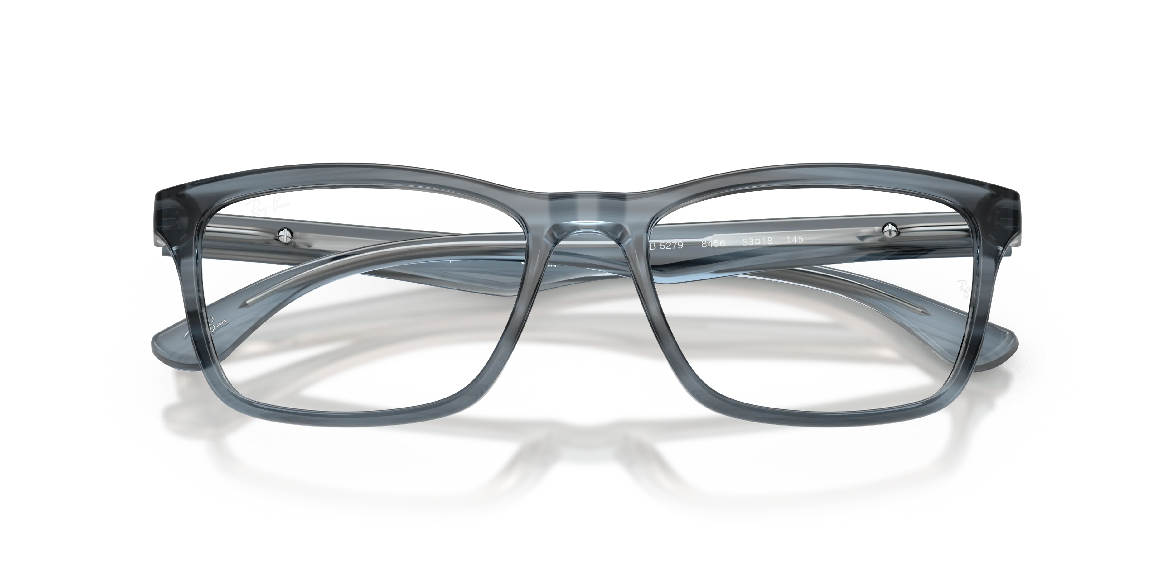 Ray - Ban RX5279 8456 Montature da vista Acetato Blu Trasparente Squadrata Normale - immagine 2