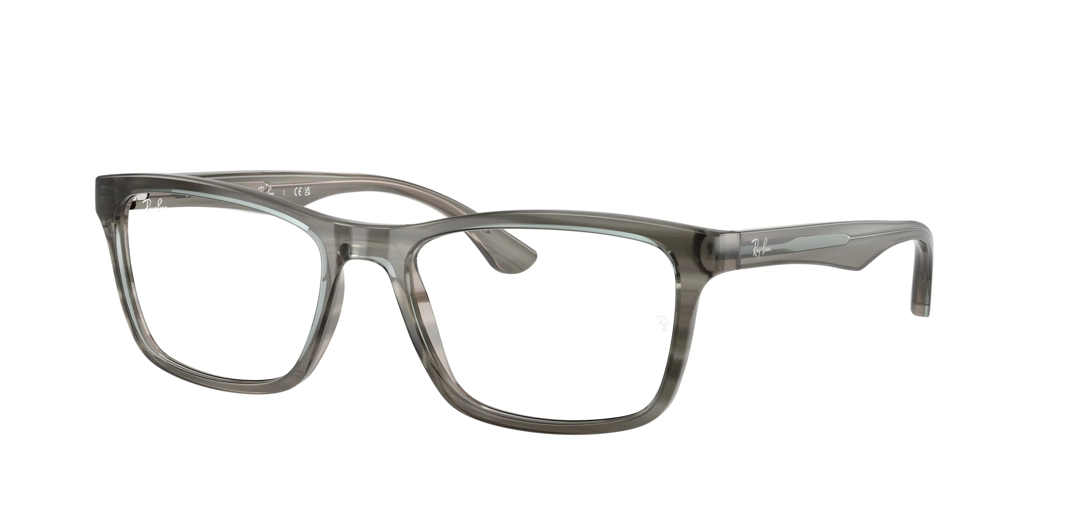Ray - Ban RX5279 8453 Montature da vista Acetato Grigio Trasparente Squadrata Normale - immagine 1