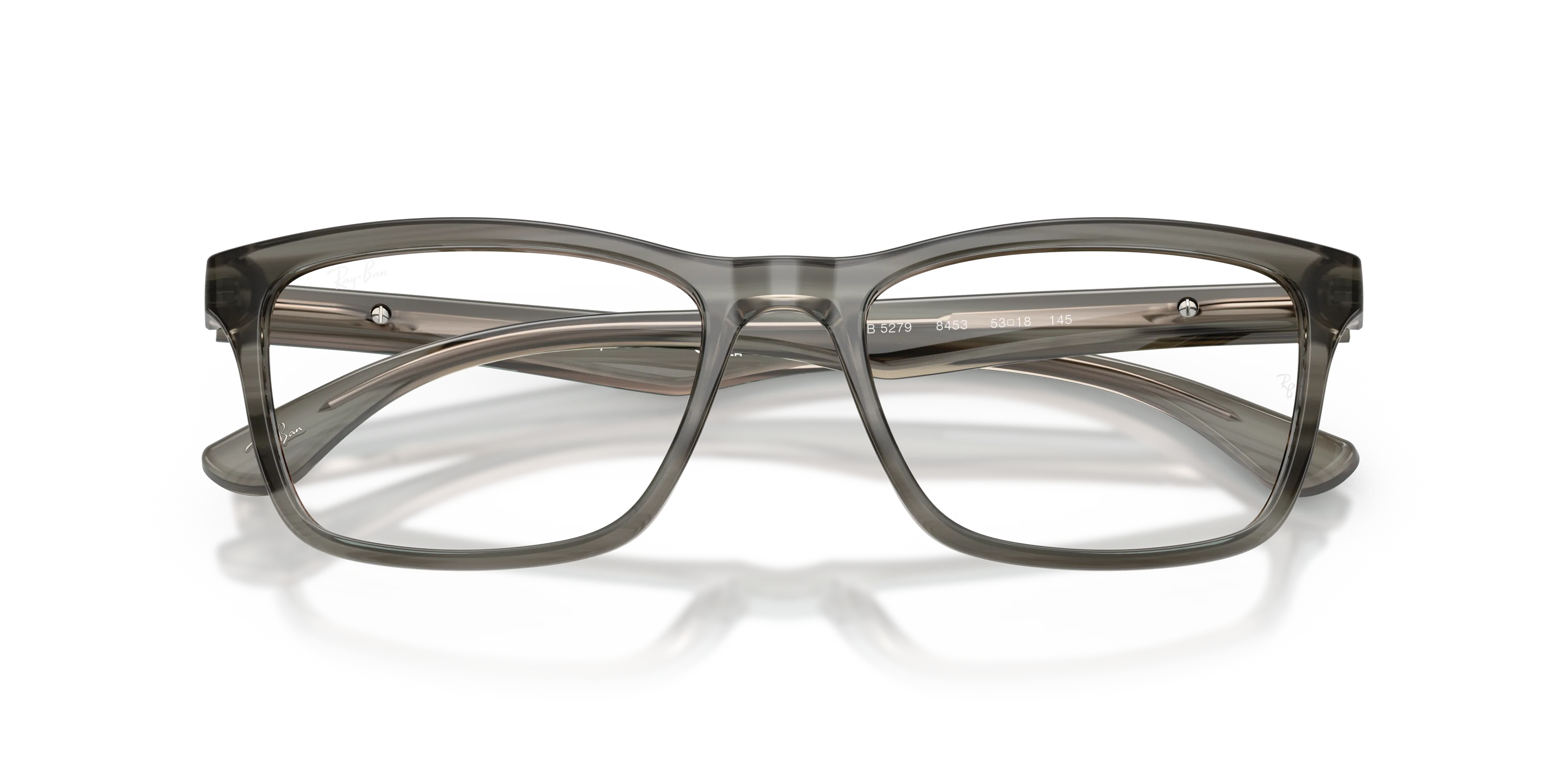 Ray - Ban RX5279 8453 Montature da vista Acetato Grigio Trasparente Squadrata Normale - immagine 2