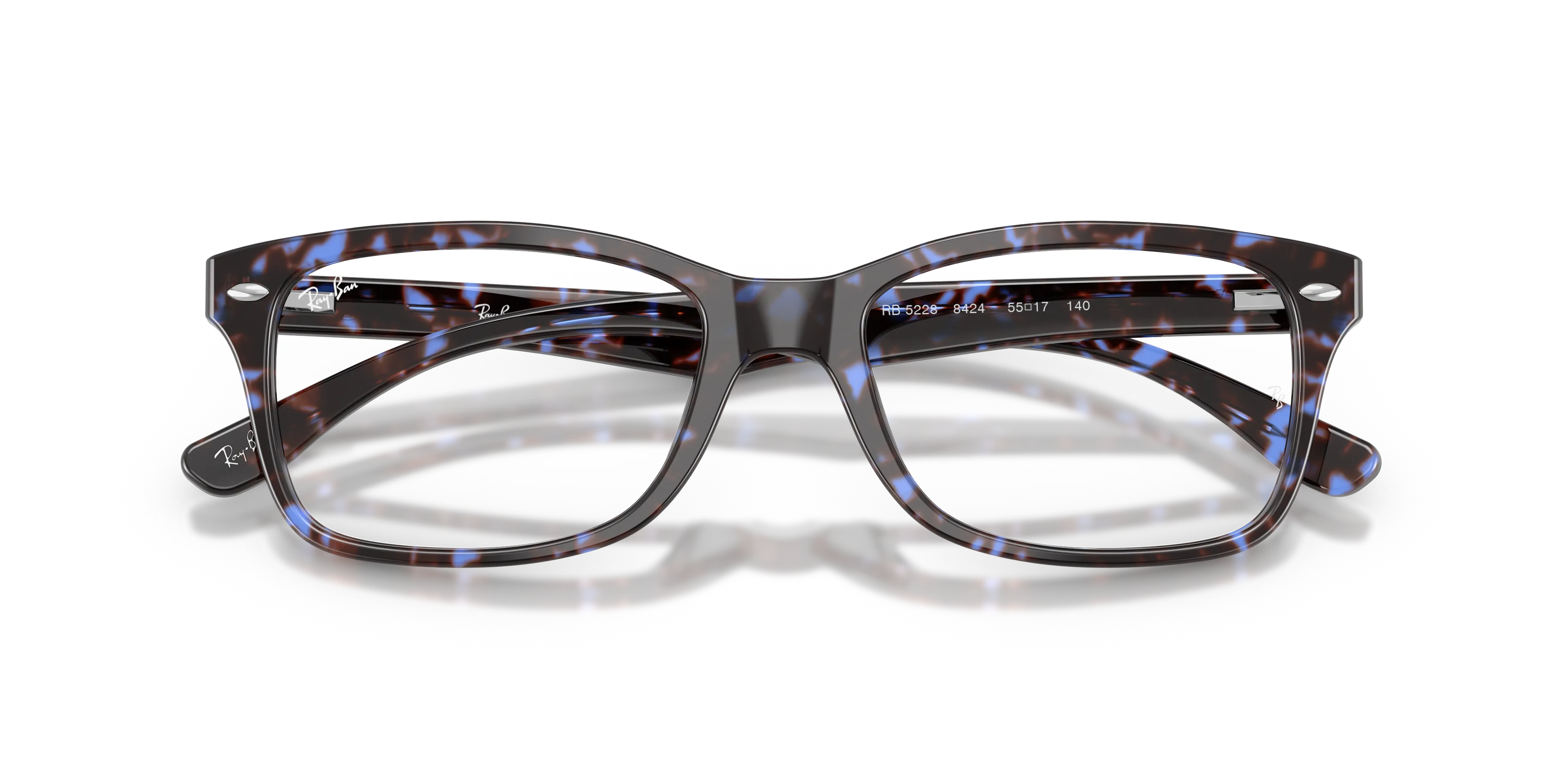 Ray - Ban RX5228 8424 Montature da vista Acetato Blu Trasparente Squadrata Normale - immagine 2