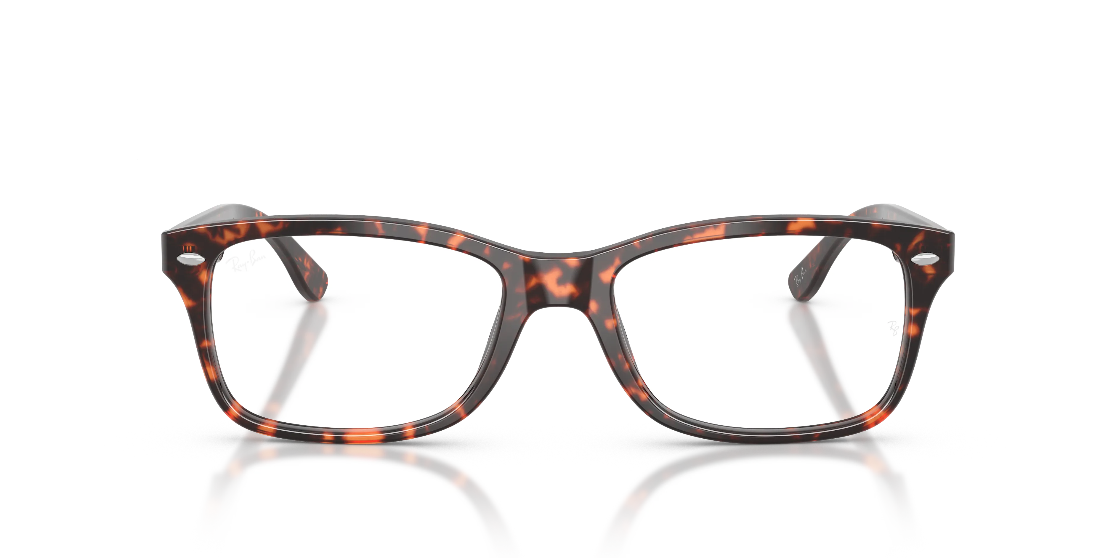Ray - Ban RX5228 8423 Montature da vista Acetato Rosso Trasparente Squadrata Normale - immagine 3