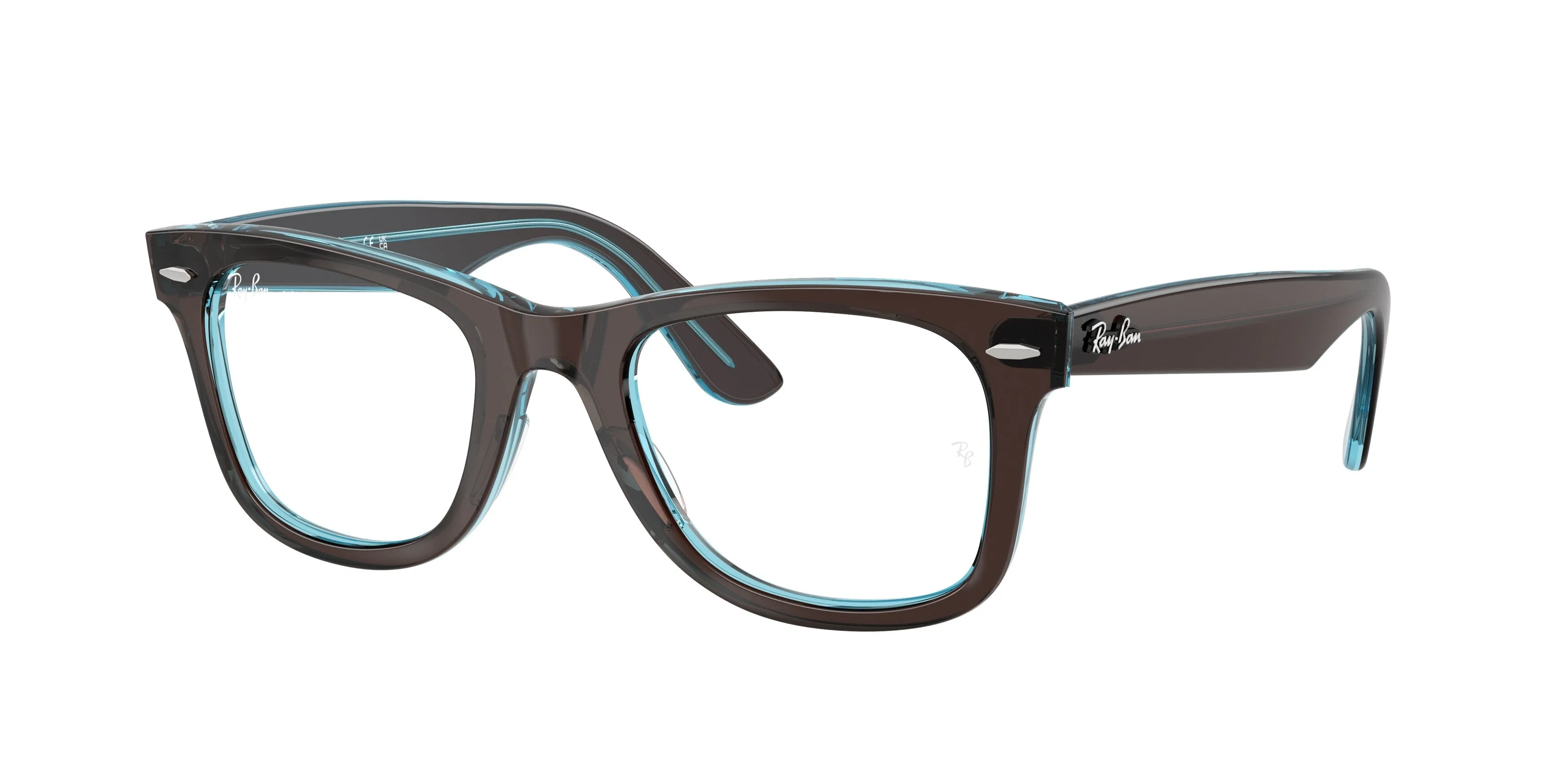Ray - Ban RX4340V WAYFARER EASE 8366 Montature da vista Acetato Marrone Trasparente Squadrata Normale - immagine 1