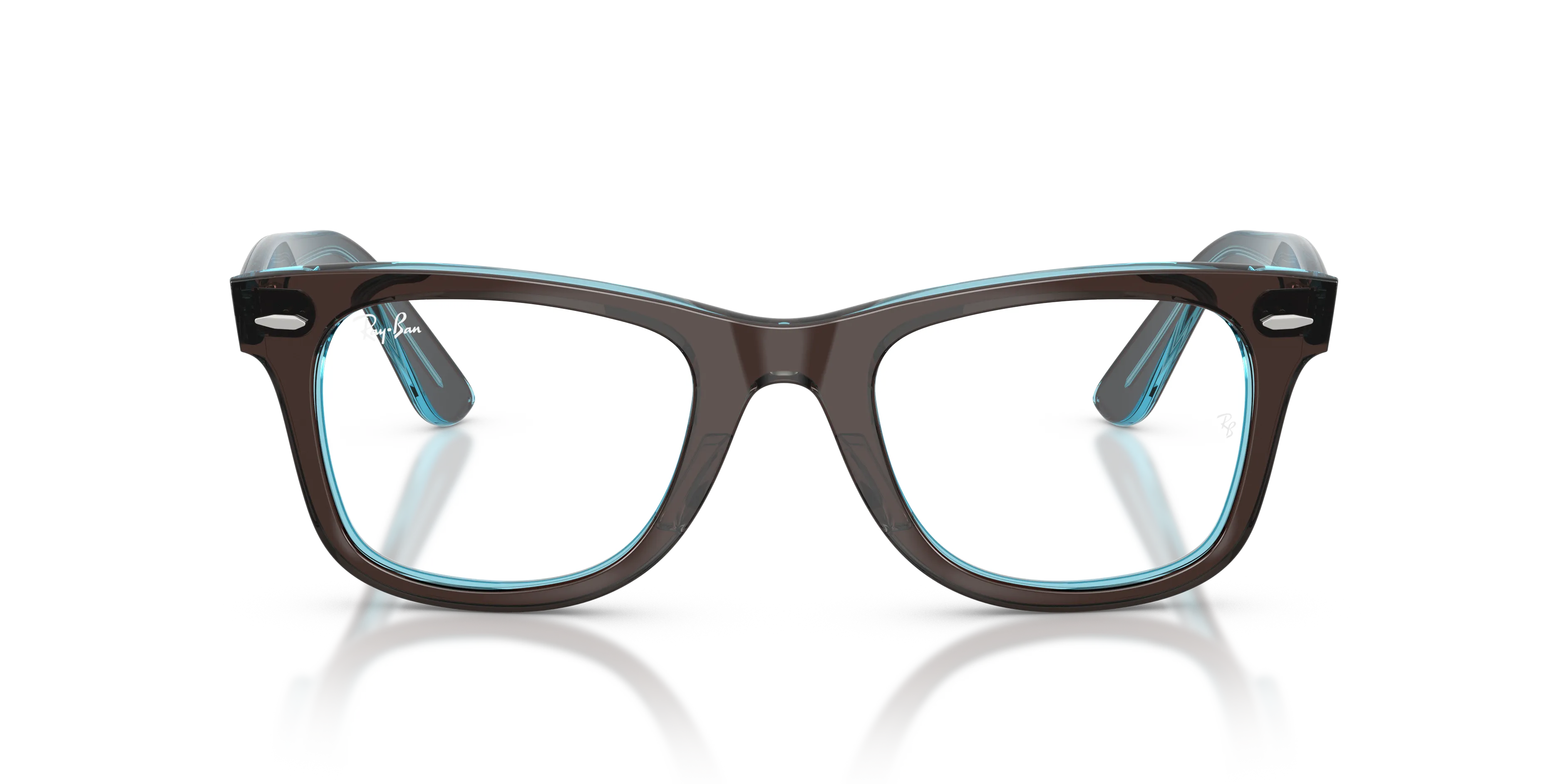 Ray - Ban RX4340V WAYFARER EASE 8366 Montature da vista Acetato Marrone Trasparente Squadrata Normale - immagine 3