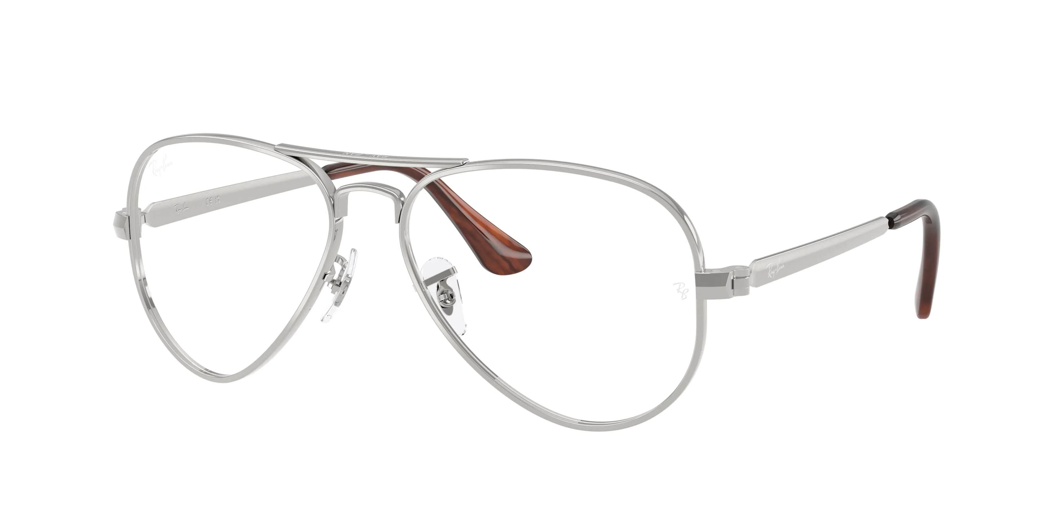 Ray - Ban RX3925V AVIATOR MAX 2501 Montature da vista Metallo Argento Trasparente Pilot Normale - immagine 1