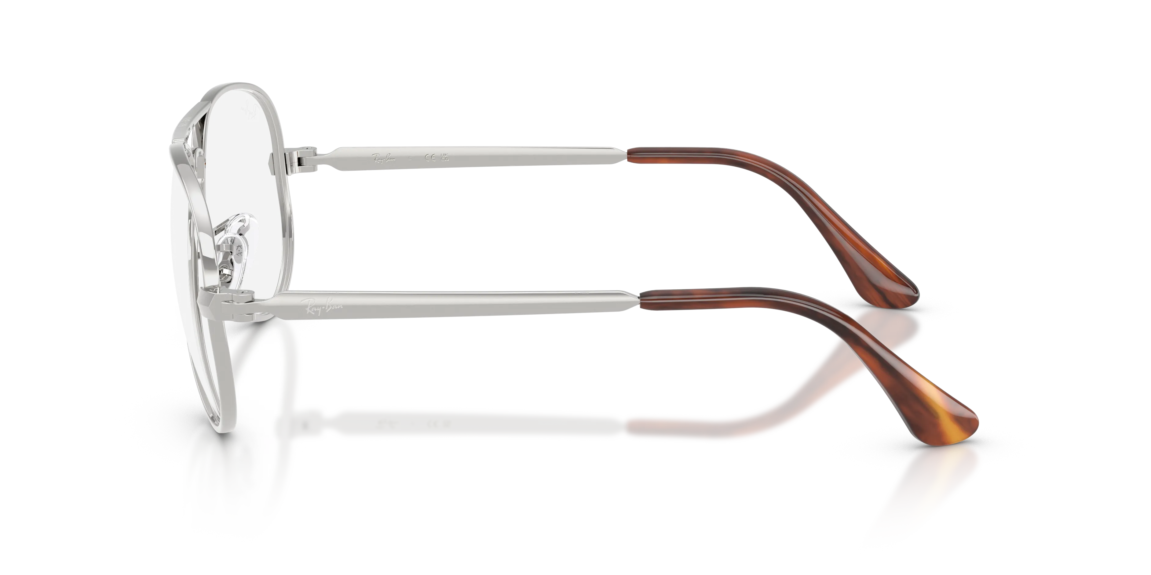 Ray - Ban RX3925V AVIATOR MAX 2501 Montature da vista Metallo Argento Trasparente Pilot Normale - immagine 4
