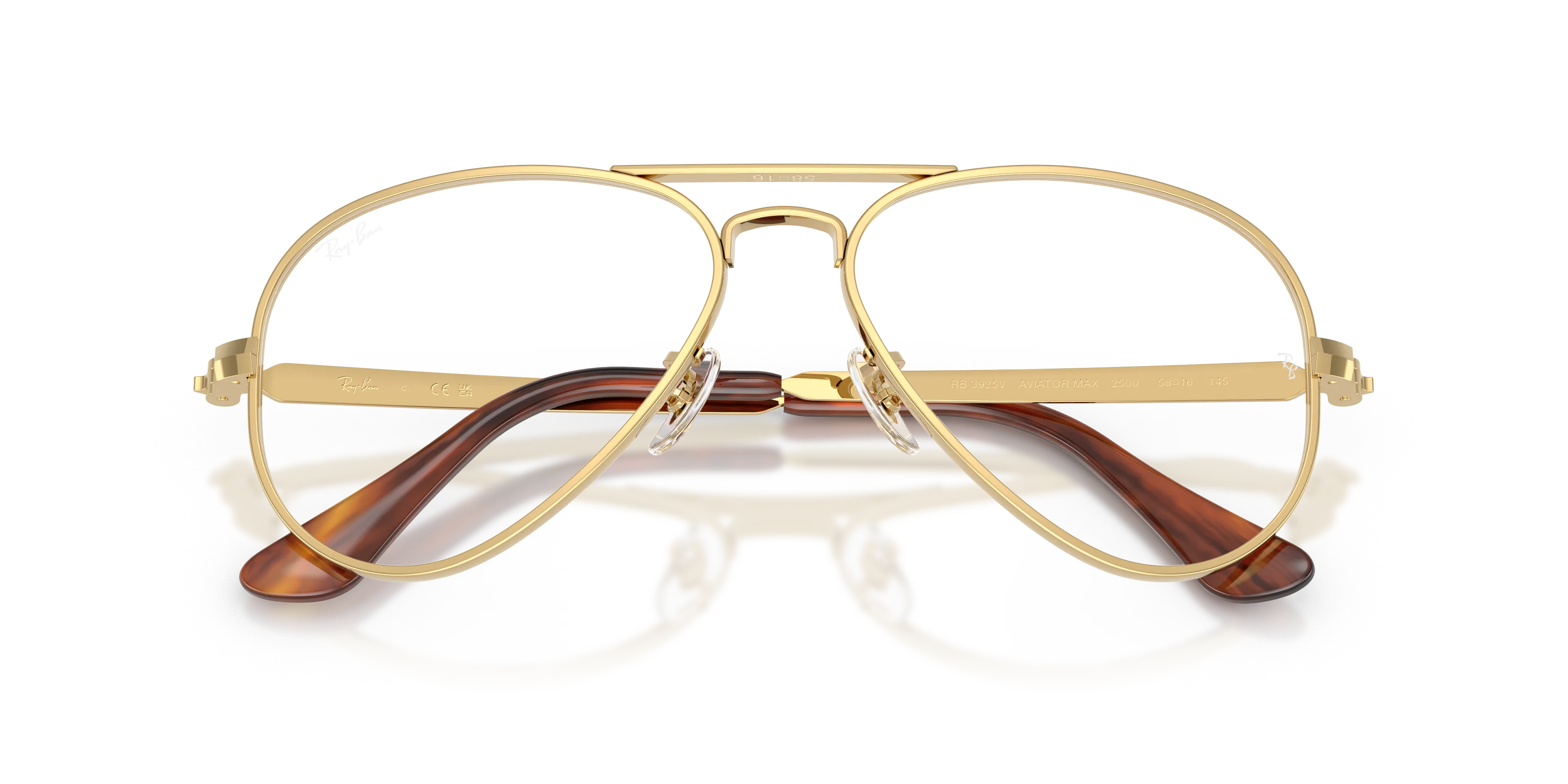 Ray - Ban RX3925V AVIATOR MAX 2500 Montature da vista Metallo Oro Trasparente Pilot Normale - immagine 2
