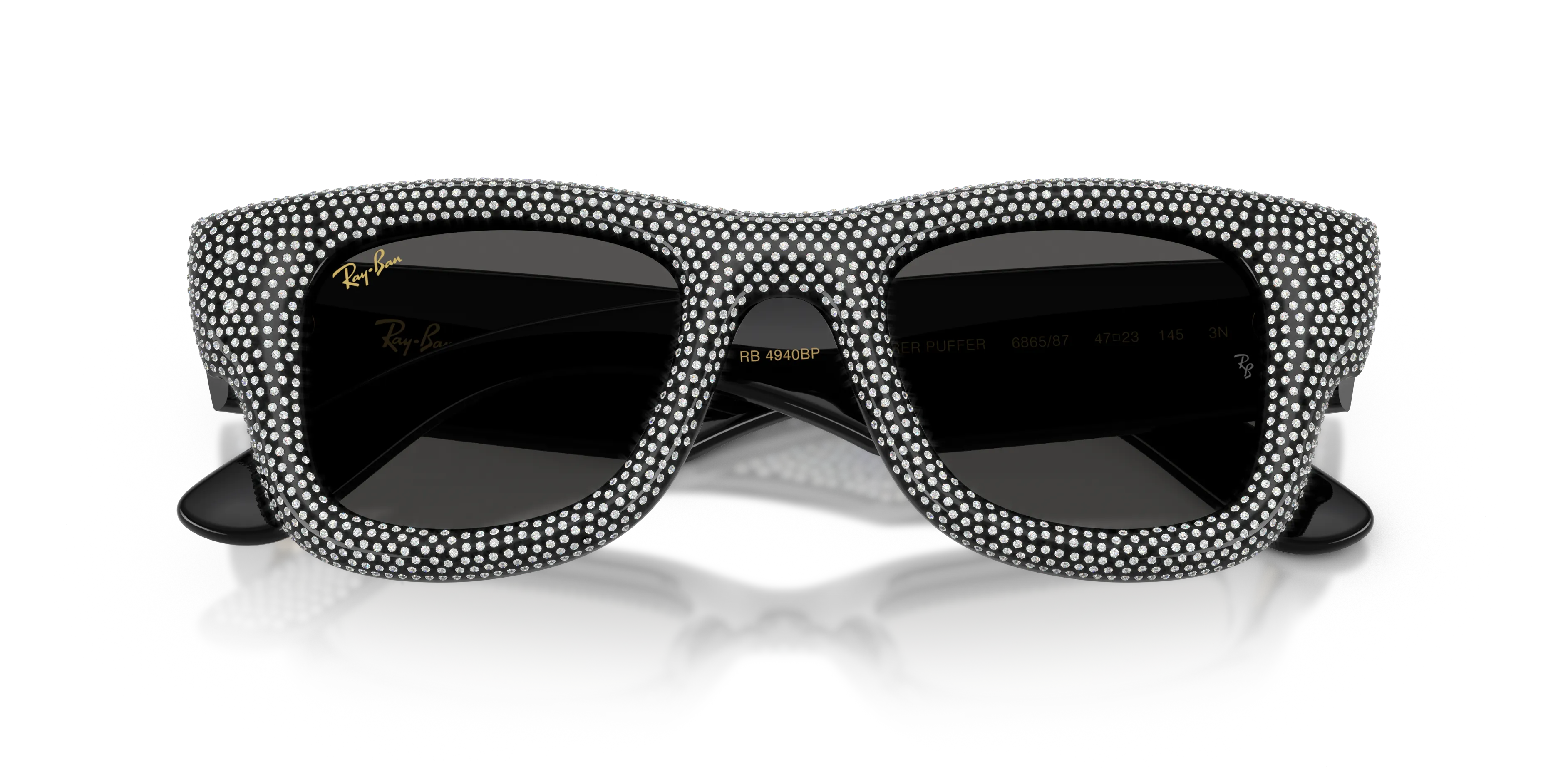Ray - Ban RB4940BP WAYFARER PUFFER 686587 Occhiali da sole Nylon Nero Squadrata Normale - immagine 2