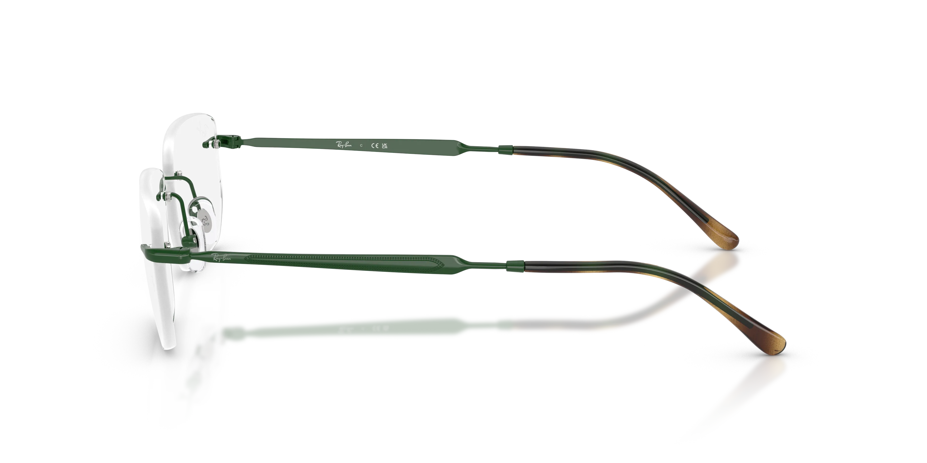 Ray - Ban RX3768V 3204 Montature da vista Metallo Verde Trasparente Geometrica Normale - immagine 3