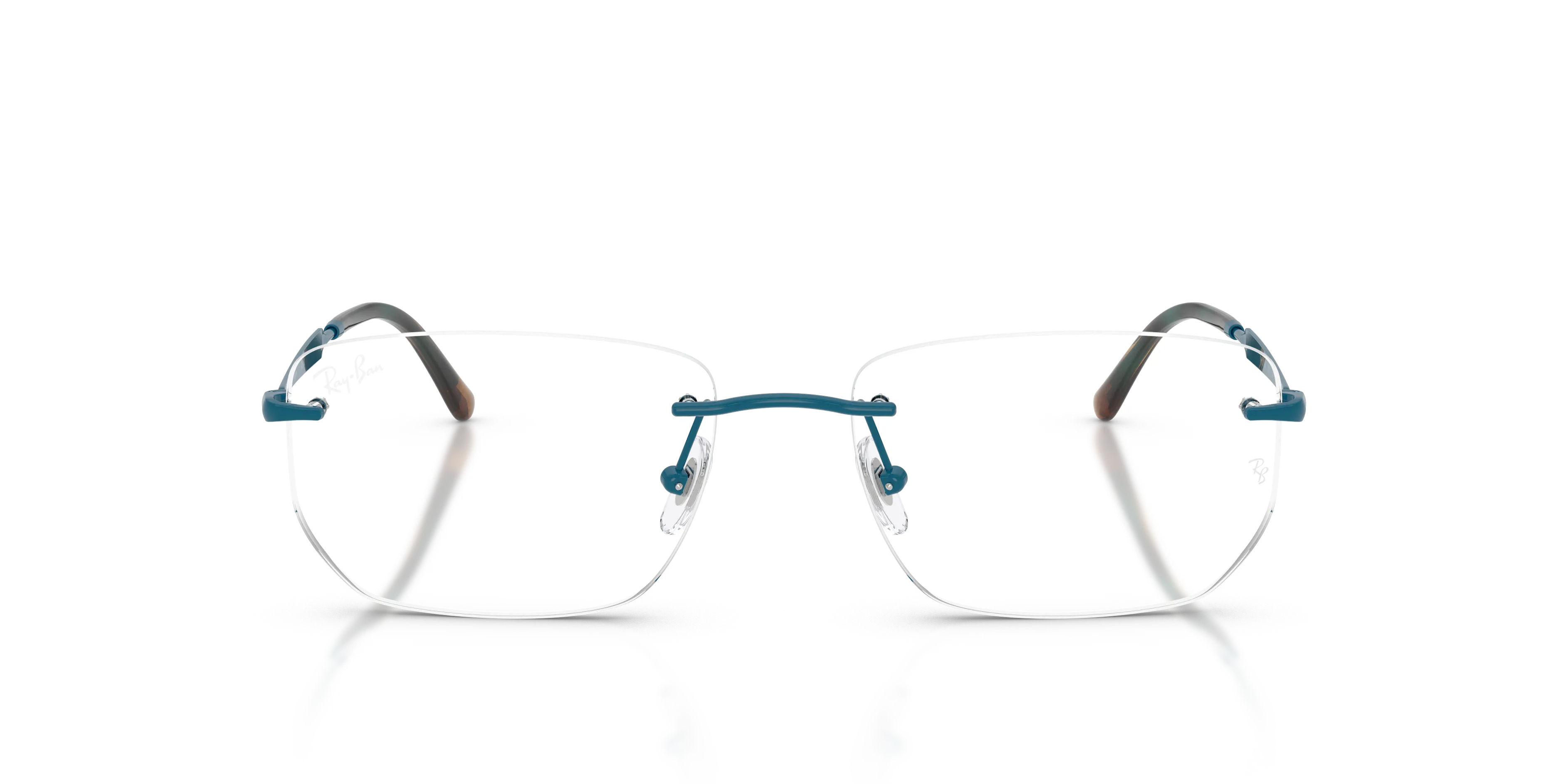 Ray - Ban RX3768V 3203 Montature da vista Metallo Blu Trasparente Geometrica Normale - immagine 3