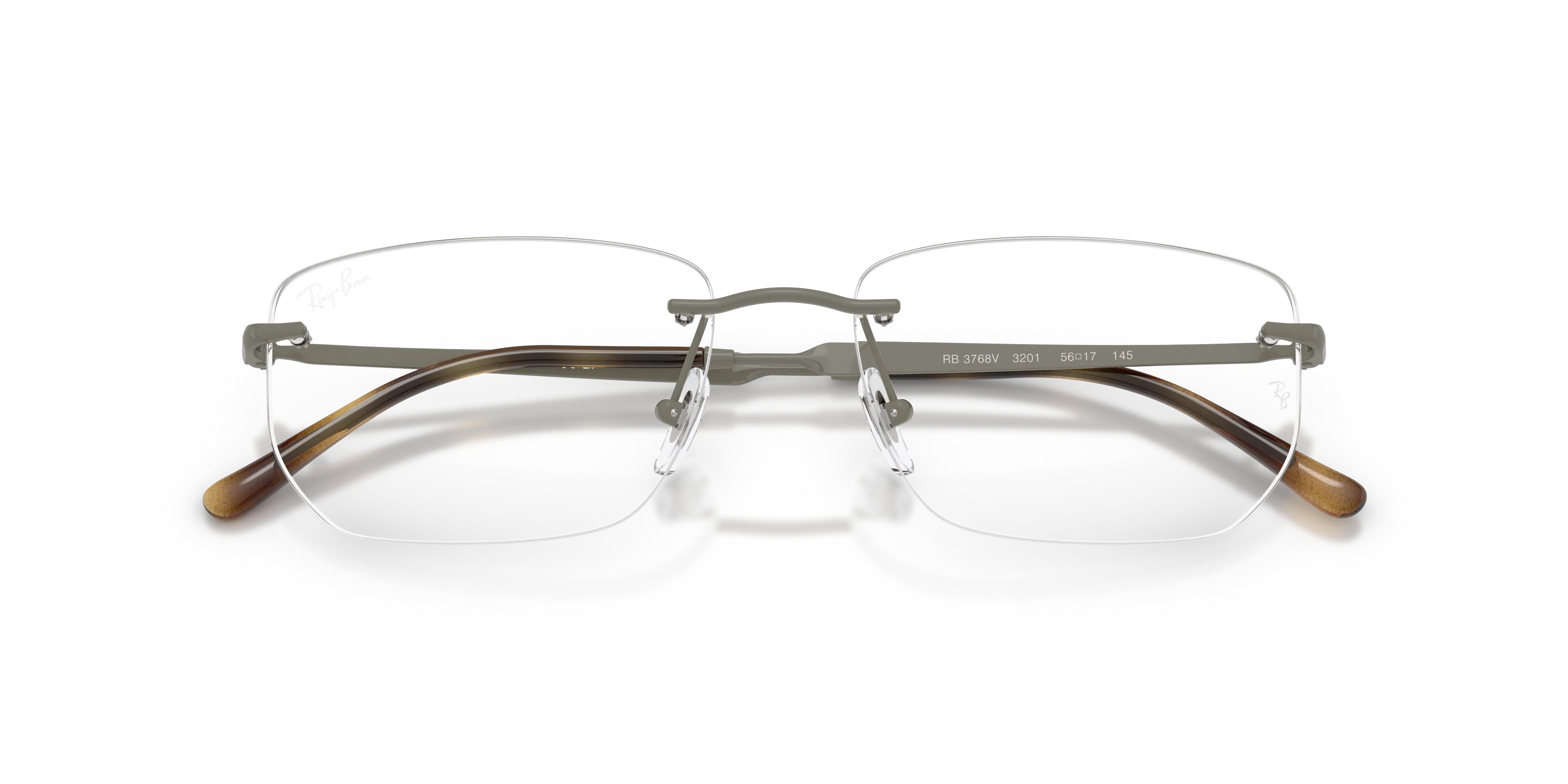 Ray - Ban RX3768V 3201 Montature da vista Metallo Grigio Trasparente Geometrica Normale - immagine 2