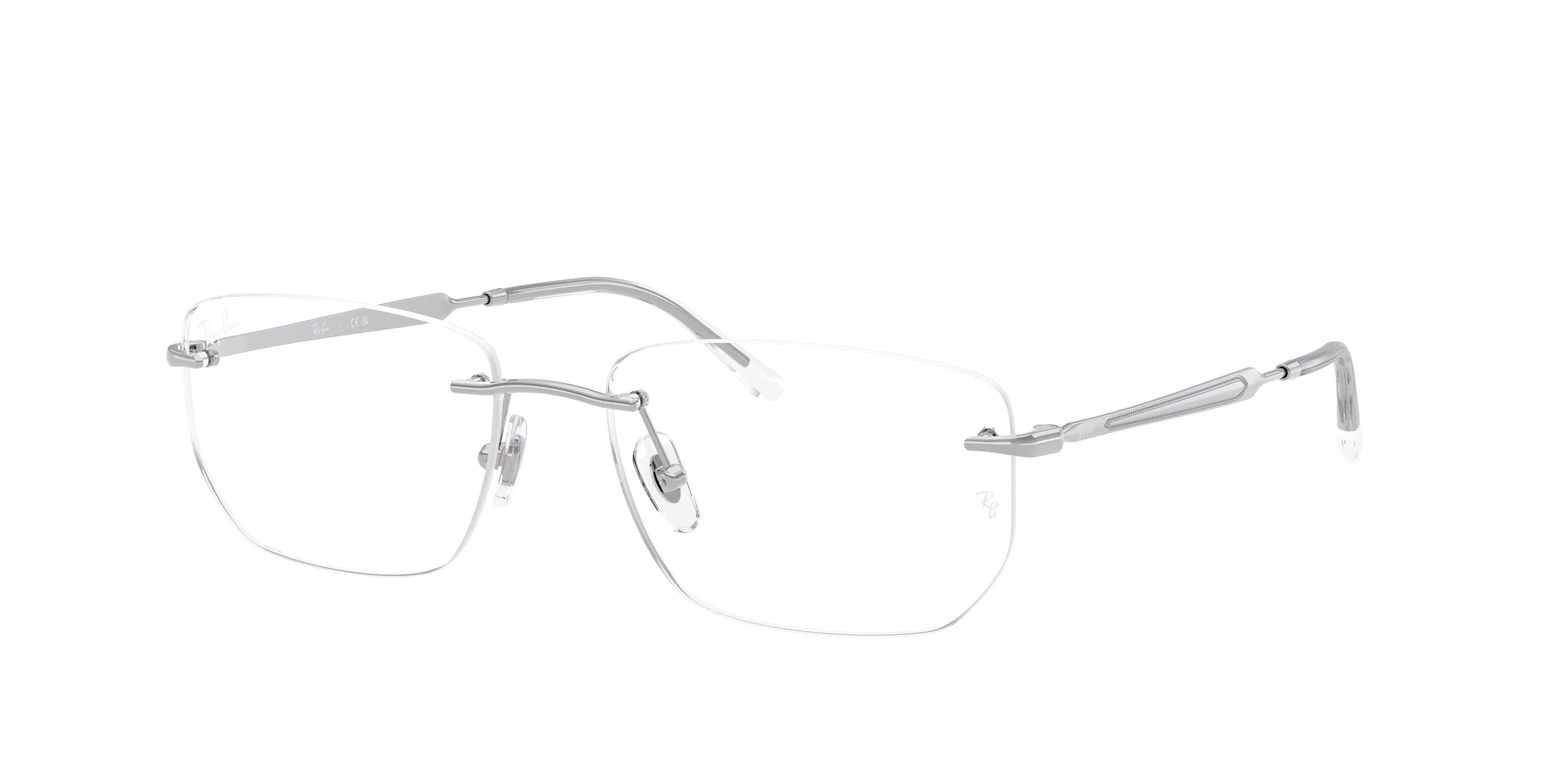 Ray - Ban RX3768V 2501 Montature da vista Metallo Argento Trasparente Geometrica Normale - immagine 1