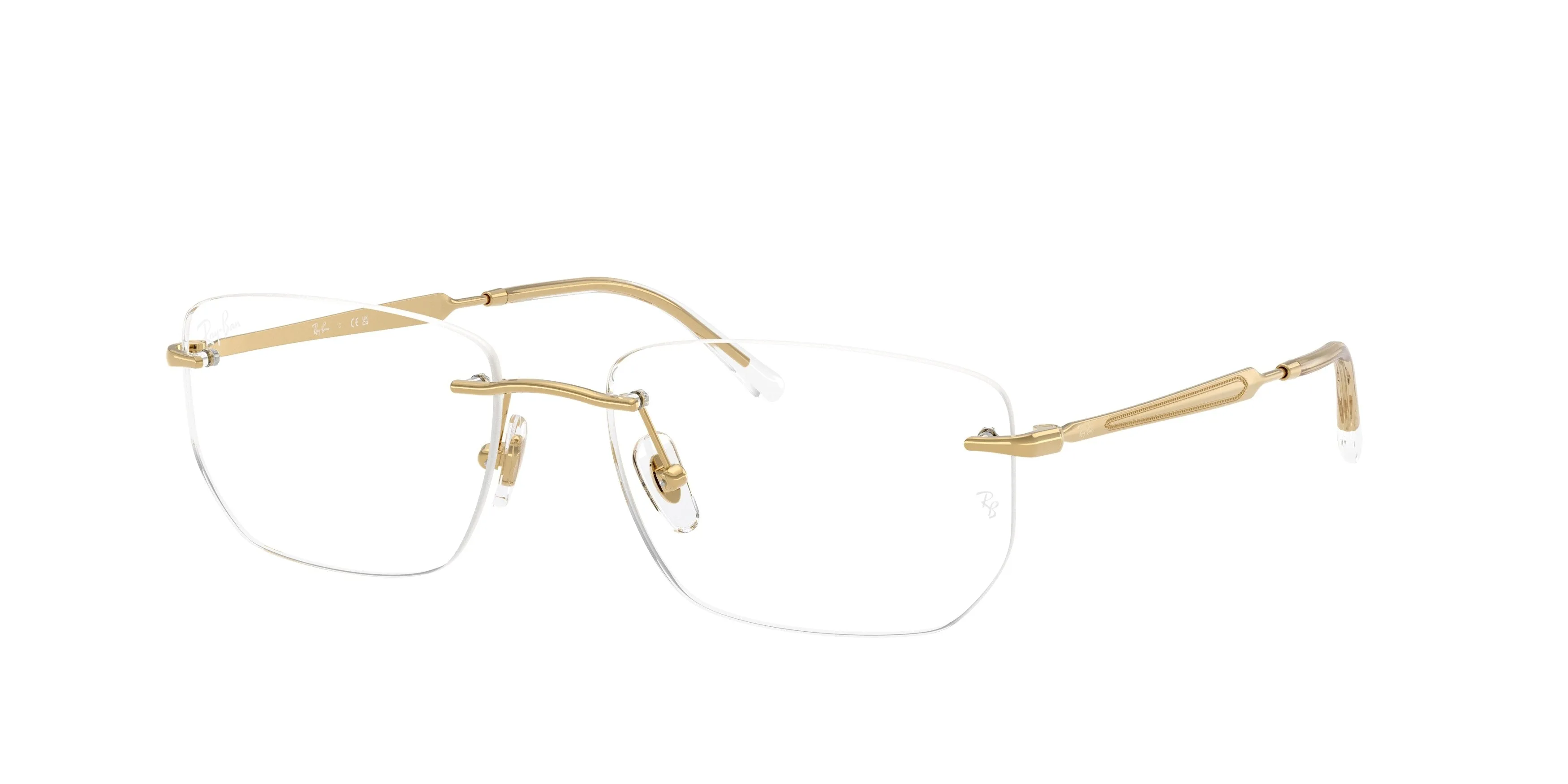 Ray - Ban RX3768V 2500 Montature da vista Metallo Oro Trasparente Geometrica Normale - immagine 1