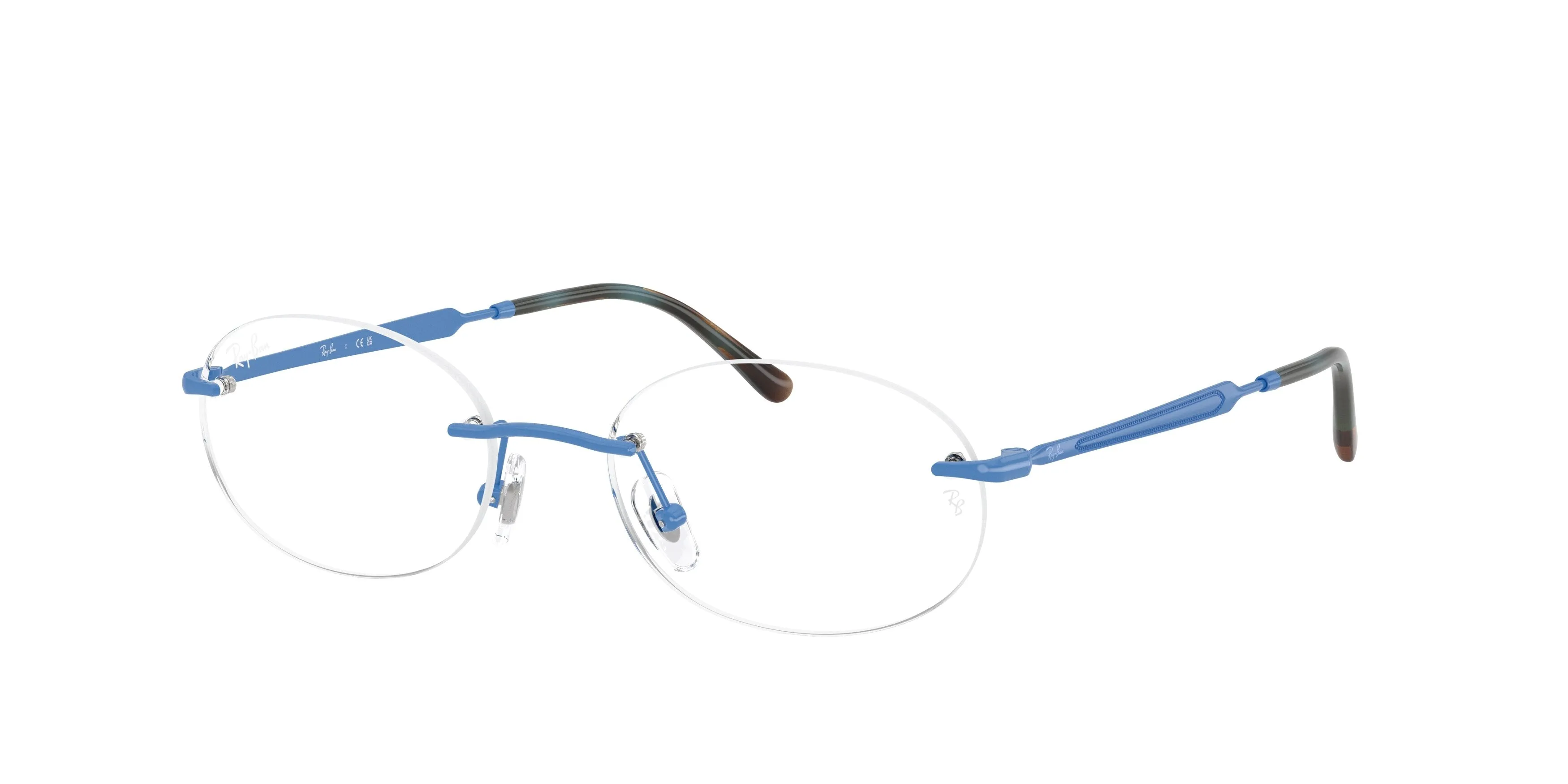 Ray - Ban RX3767V 3208 Montature da vista Metallo Blu Trasparente Rotonda Normale - immagine 1