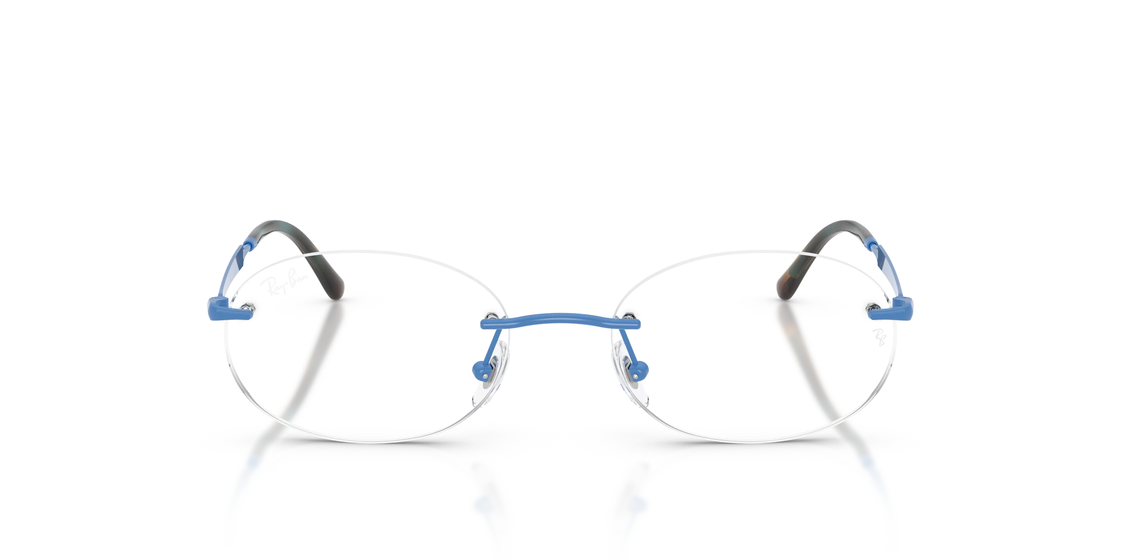 Ray - Ban RX3767V 3208 Montature da vista Metallo Blu Trasparente Rotonda Normale - immagine 3
