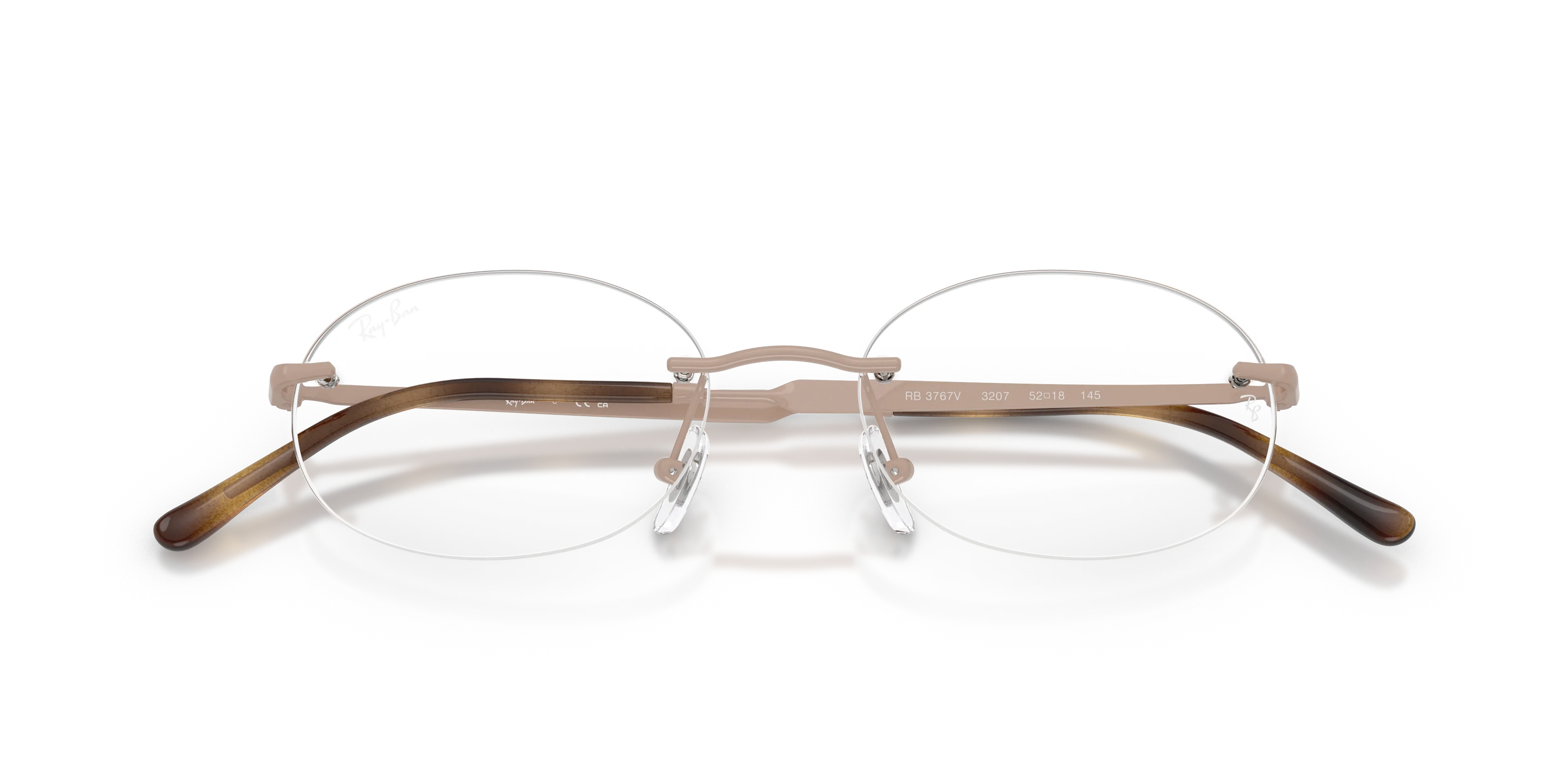 Ray - Ban RX3767V 3207 Montature da vista Metallo Rosa Trasparente Rotonda Normale - immagine 2