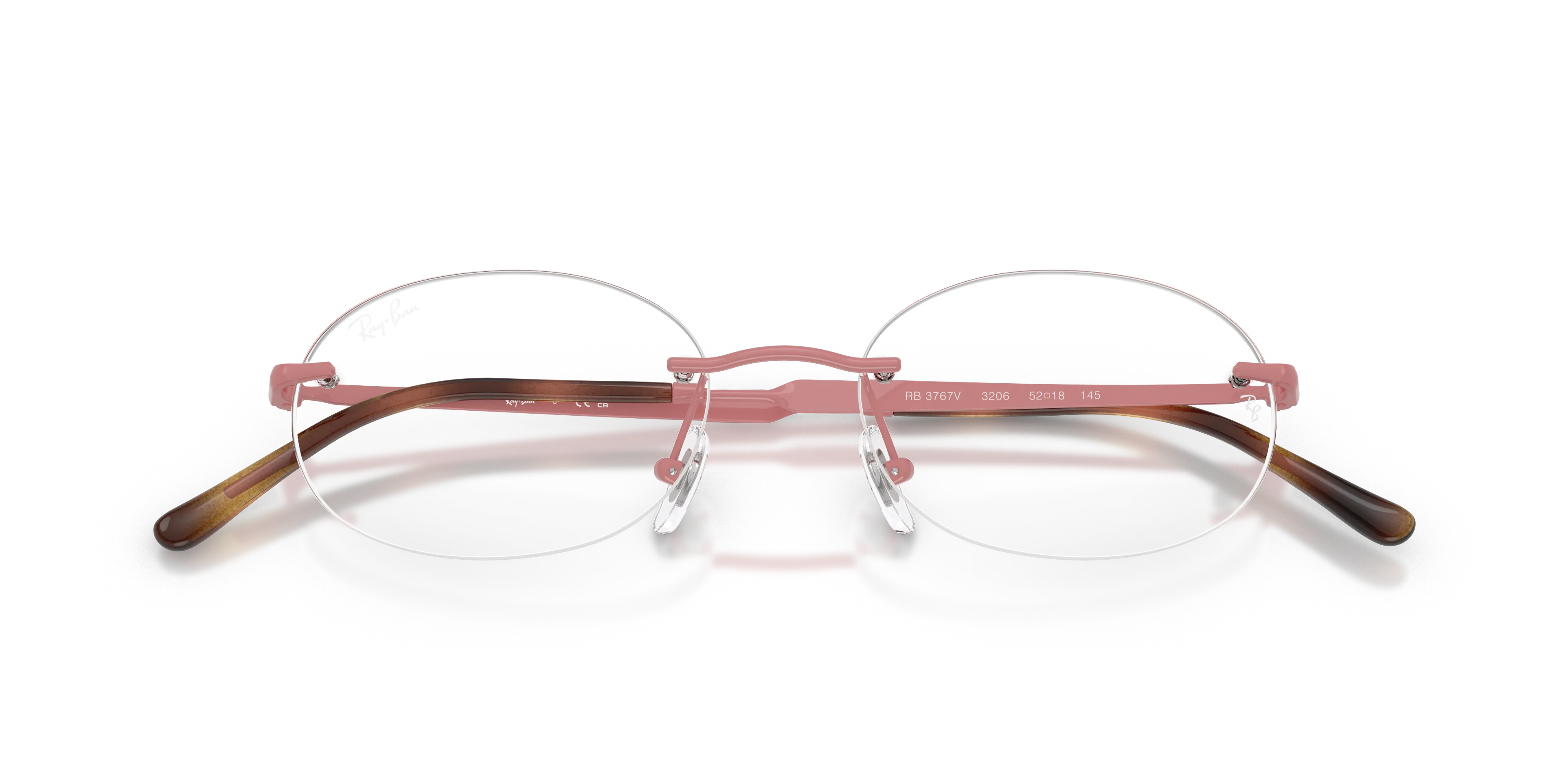 Ray - Ban RX3767V 3206 Montature da vista Metallo Rosa Trasparente Rotonda Normale - immagine 2