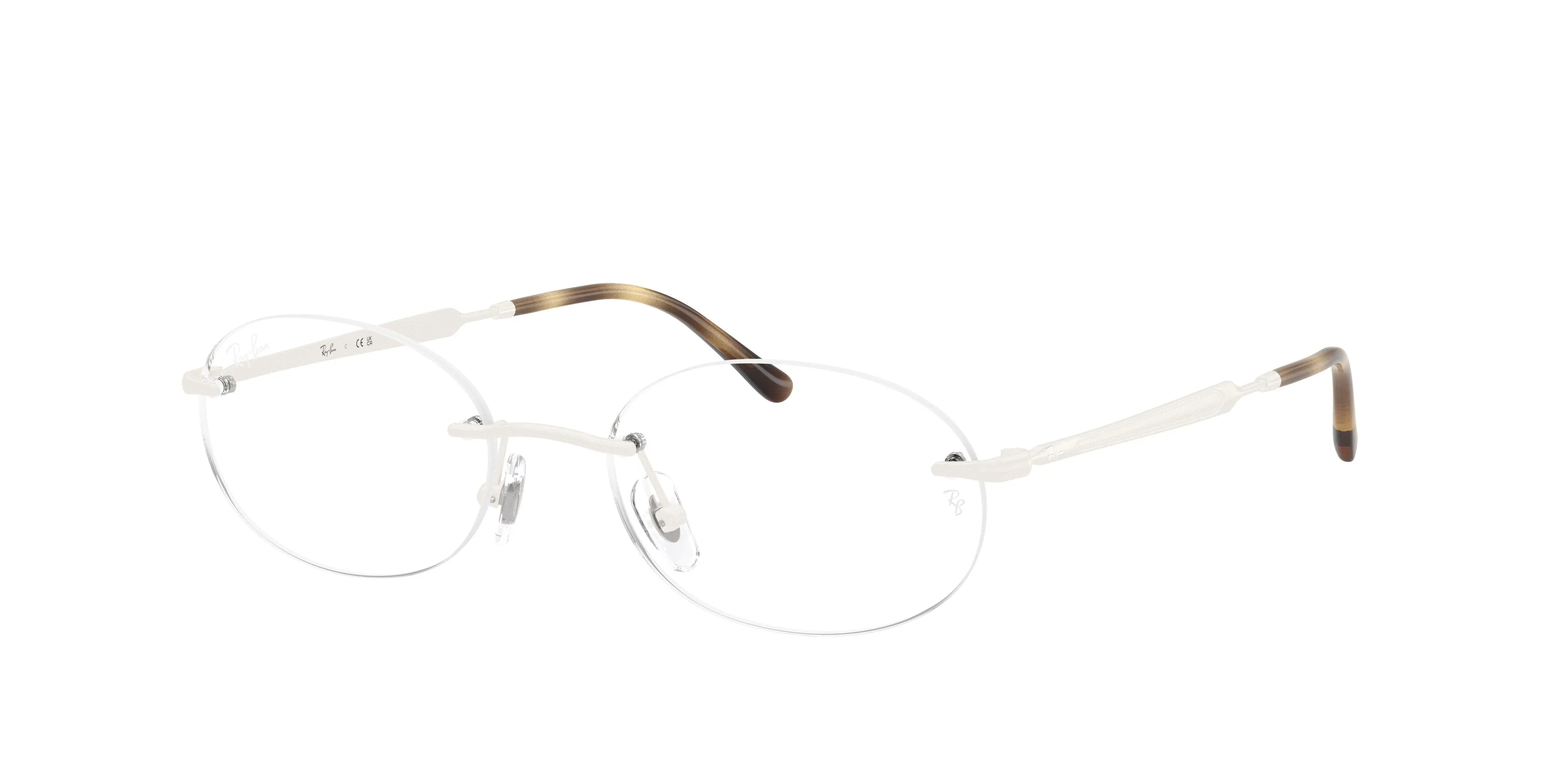 Ray - Ban RX3767V 3205 Montature da vista Metallo Bianco Trasparente Rotonda Normale - immagine 1