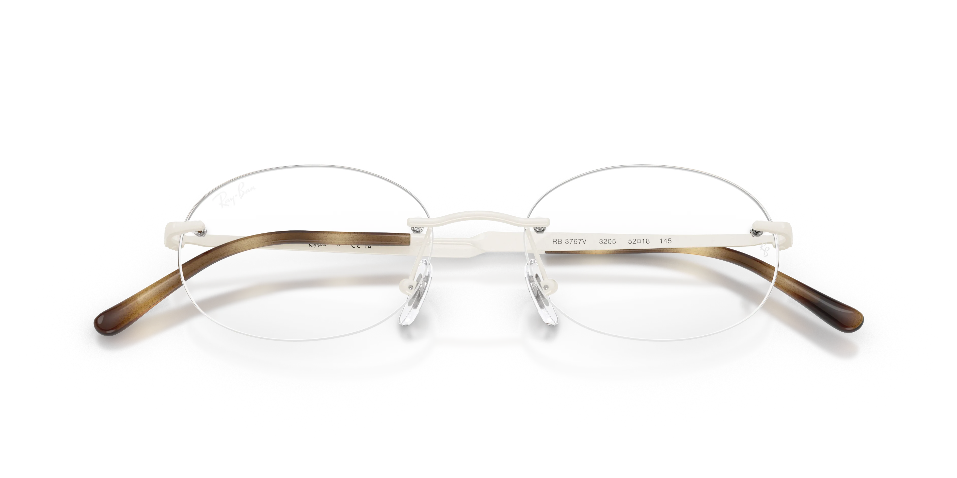Ray - Ban RX3767V 3205 Montature da vista Metallo Bianco Trasparente Rotonda Normale - immagine 2