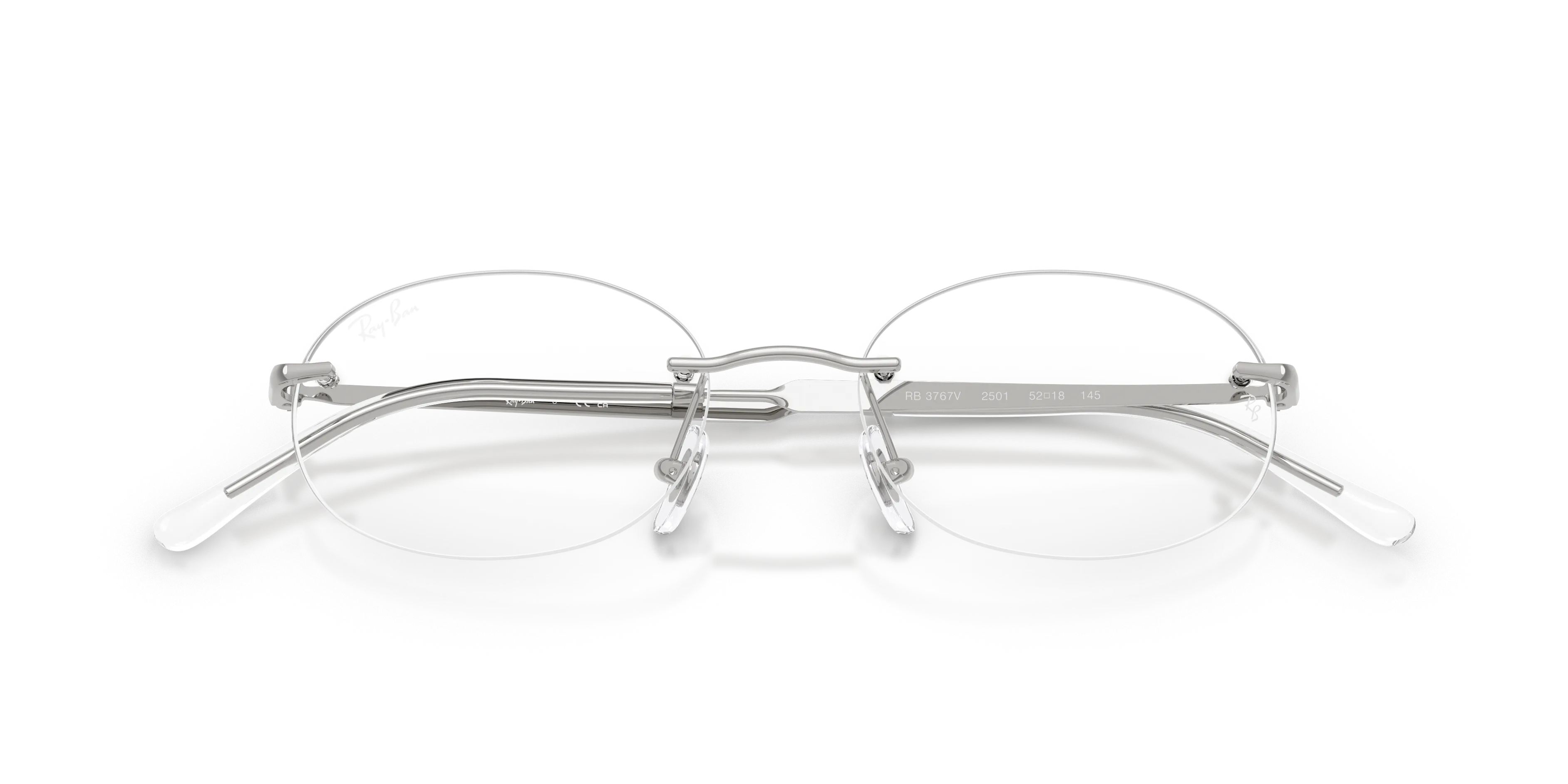 Ray - Ban RX3767V 2501 Montature da vista Metallo Argento Trasparente Rotonda Normale - immagine 2