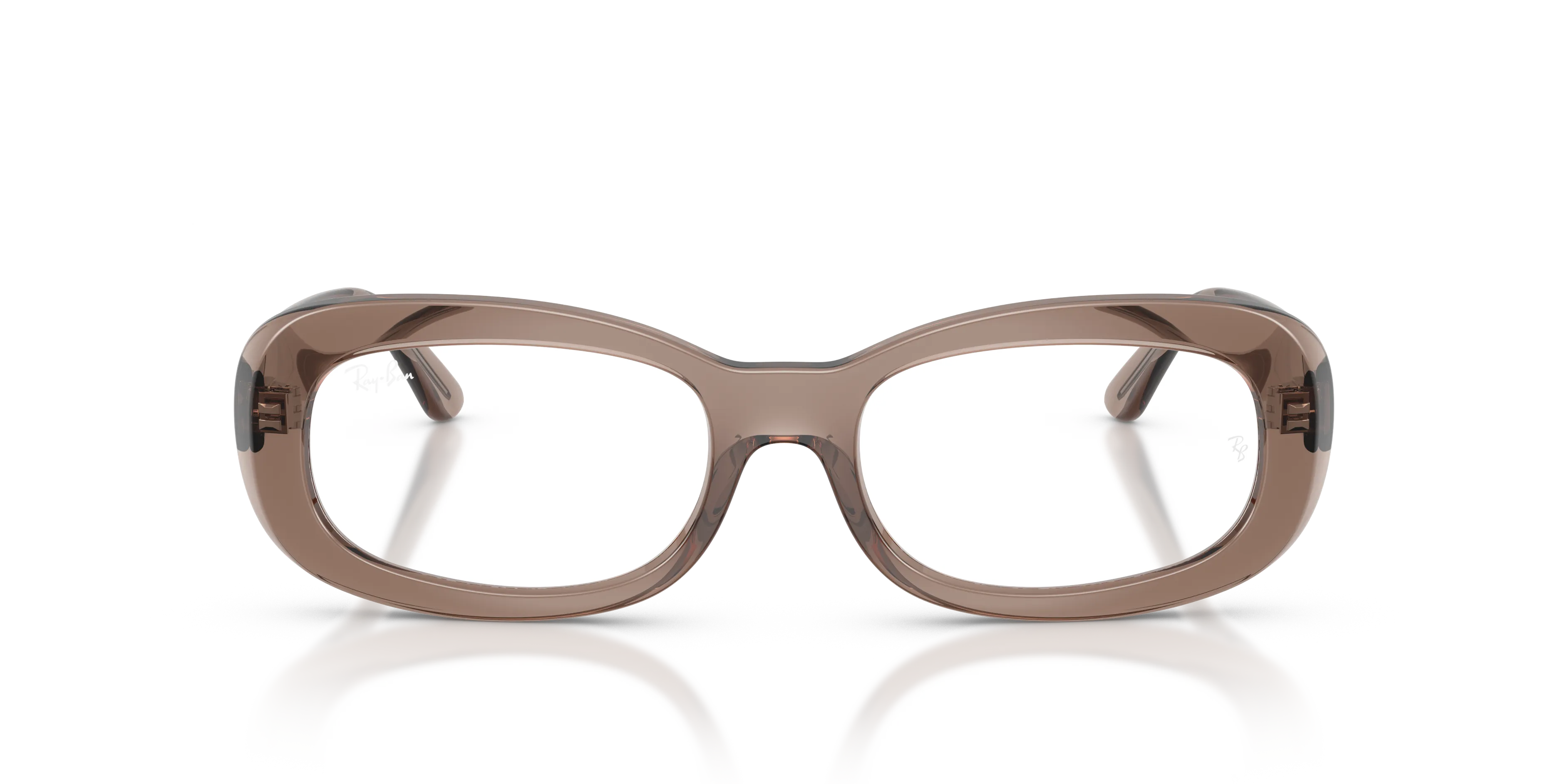 Ray - Ban RX2221V 8457 Montature da vista Acetato Marrone Trasparente Rotonda Normale - immagine 3